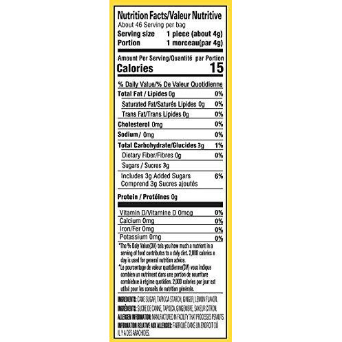 Gem Gem Ginger Candy Chewy Ginger Chews (Lemon, 6.5Oz, Pack Of 1)