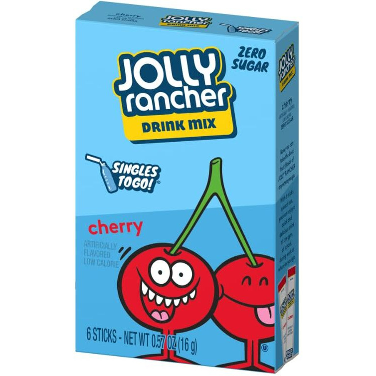 Jolly Rancher Singles To Go Cherry, 6 Boxes With 6 Packets Each - 36 Total Servings