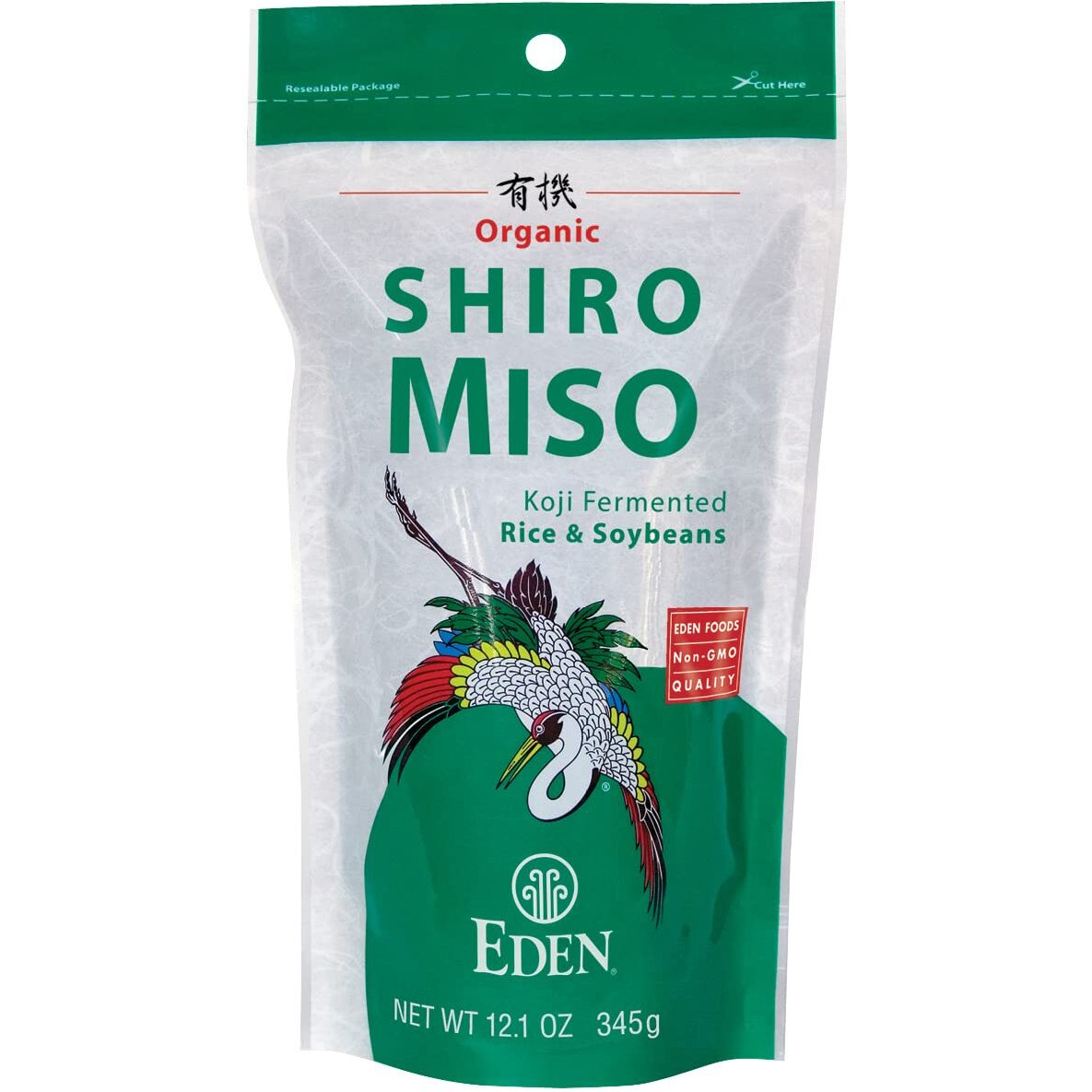 Eden Organic Shiro Miso, Sweet White Miso Paste, Less Sodium, Koji Fermented Rice And Non-Gmo Soybeans, Traditionally Made In Japan, 12.1 Oz