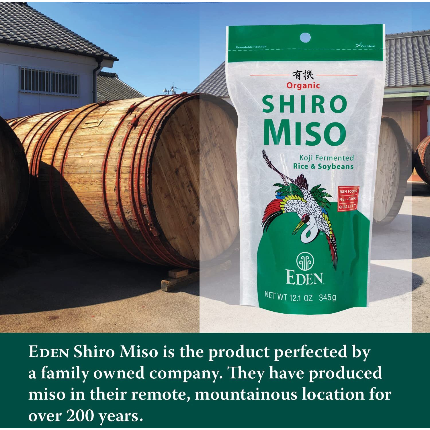 Eden Organic Shiro Miso, Sweet White Miso Paste, Less Sodium, Koji Fermented Rice And Non-Gmo Soybeans, Traditionally Made In Japan, 12.1 Oz