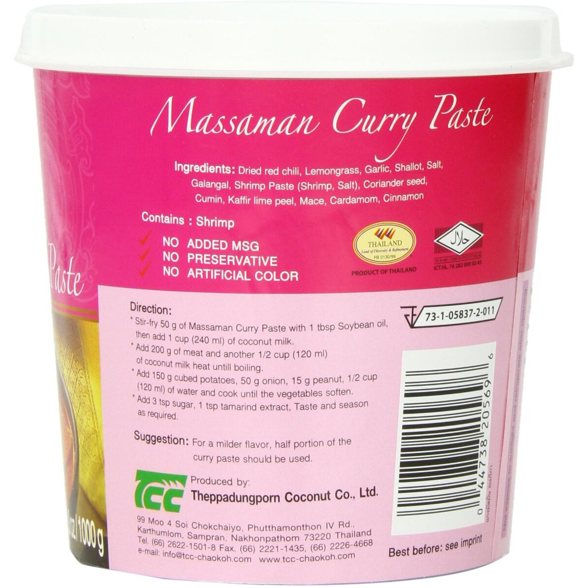 Mae Ploy Massaman Curry Paste, Authentic Thai Masaman Curry Paste For Thai Curries And Other Dishes, Aromatic Blend Of Herbs, Spices And Shrimp Paste (35 Oz Tub)