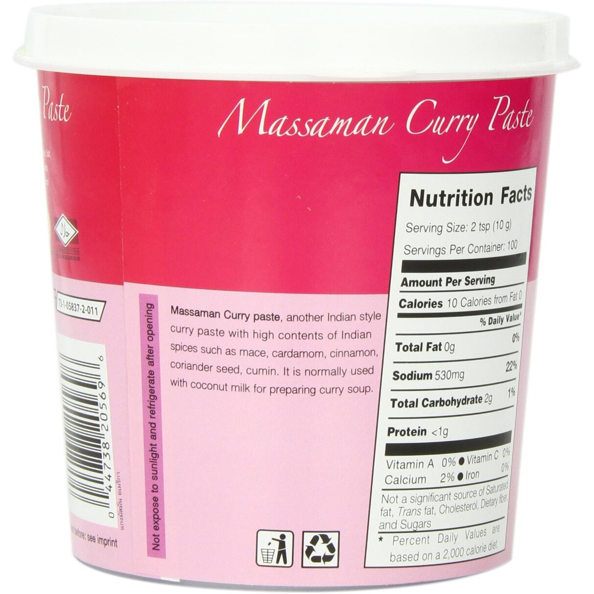 Mae Ploy Massaman Curry Paste, Authentic Thai Masaman Curry Paste For Thai Curries And Other Dishes, Aromatic Blend Of Herbs, Spices And Shrimp Paste (35 Oz Tub)