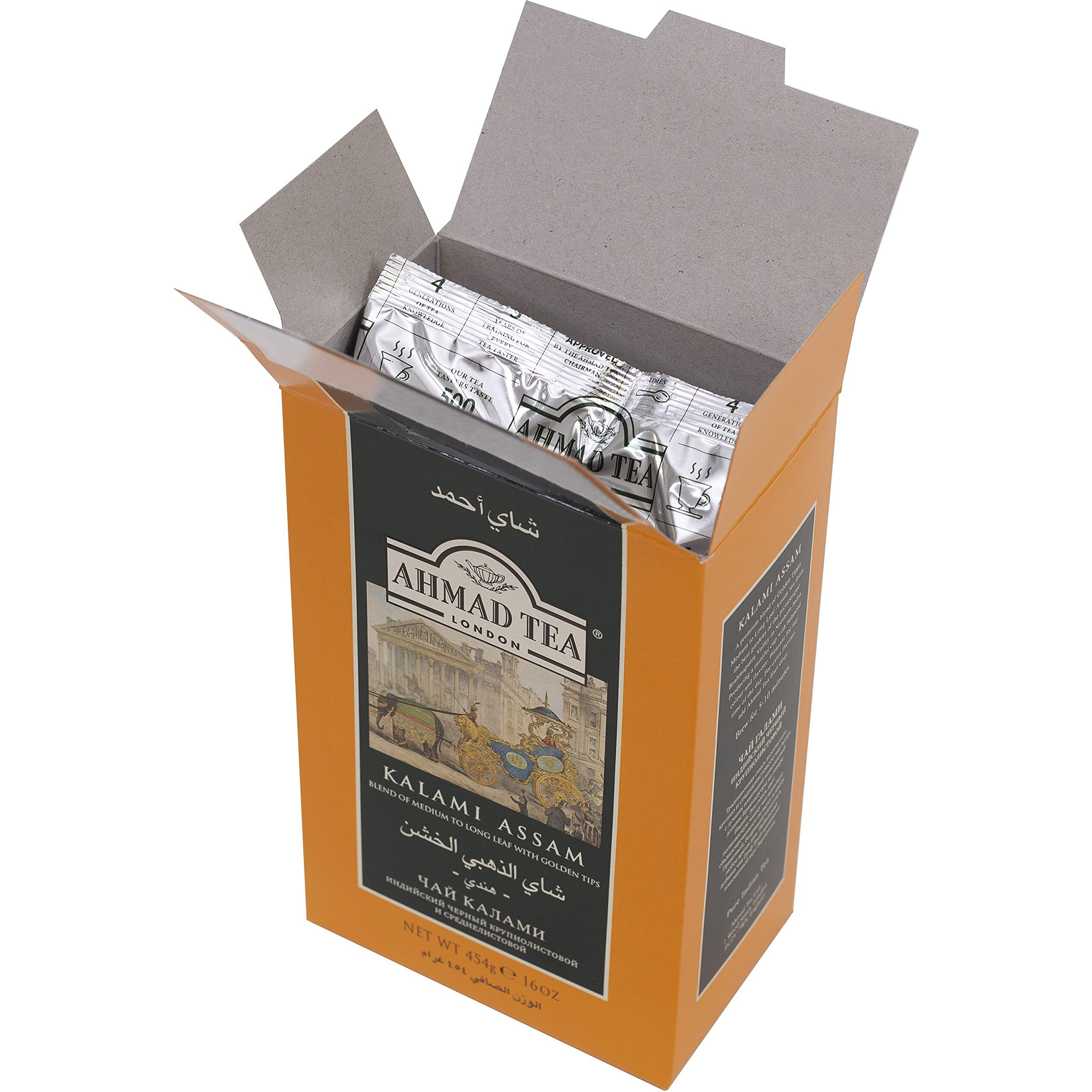 Ahmad Tea Black Tea, Kalami Assam Loose Leaf, 454G - Caffeinated & Sugar-Free