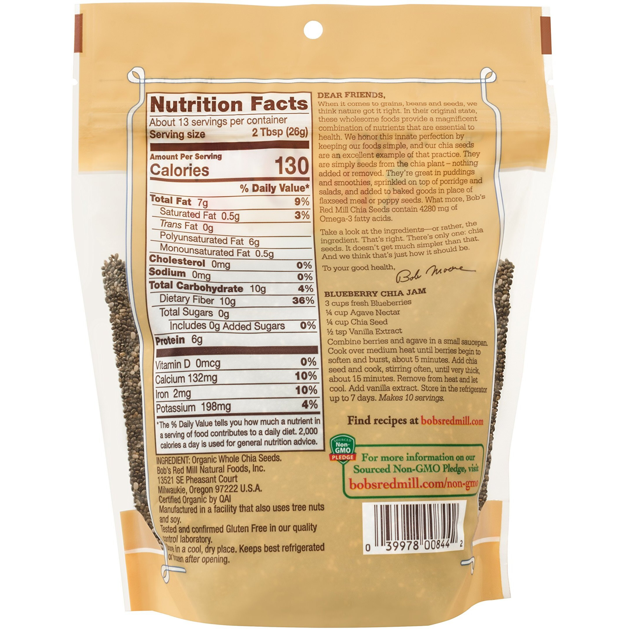 Bob's Red Mill Organic Chia Seeds, 12 Oz, (Us)