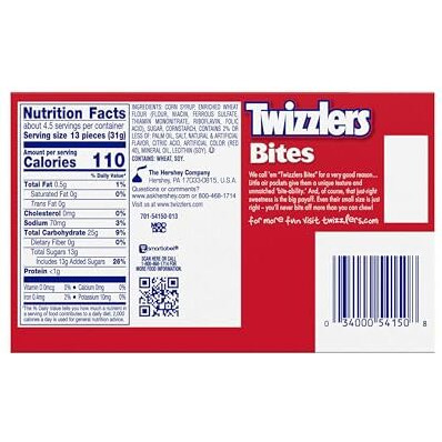 Twizzlers Bites Cherry Candy Boxes, 5 Oz (12 Count)