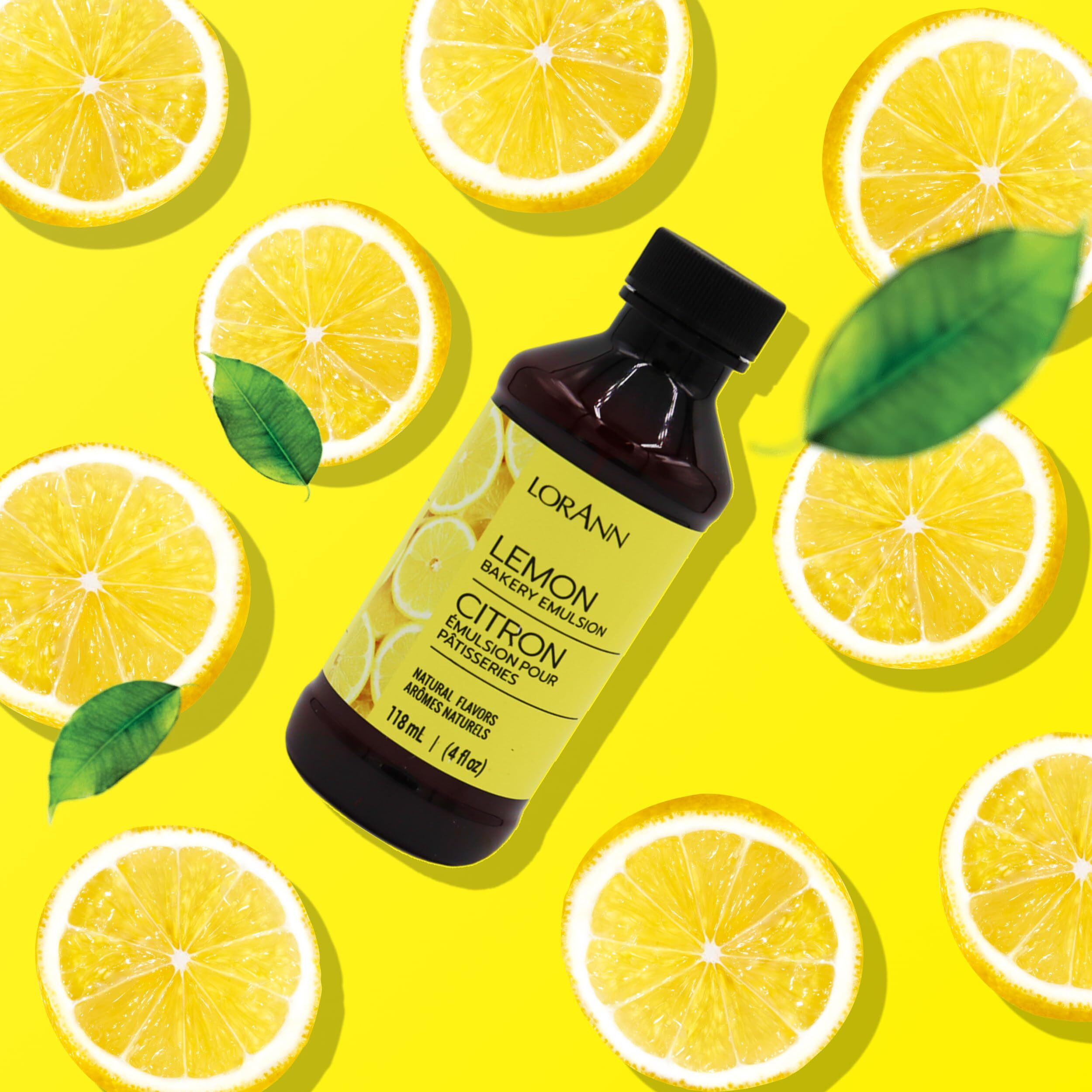 Lorann Oils Lemon Bakery Emulsion Tangy Lemon Essence, Perfect For Amplifying Citrus Tones In Cakes, Cookies & Desserts, Gluten-Free, Keto-Friendly, Lemon Extract Alternative Essential For Your Kitchen