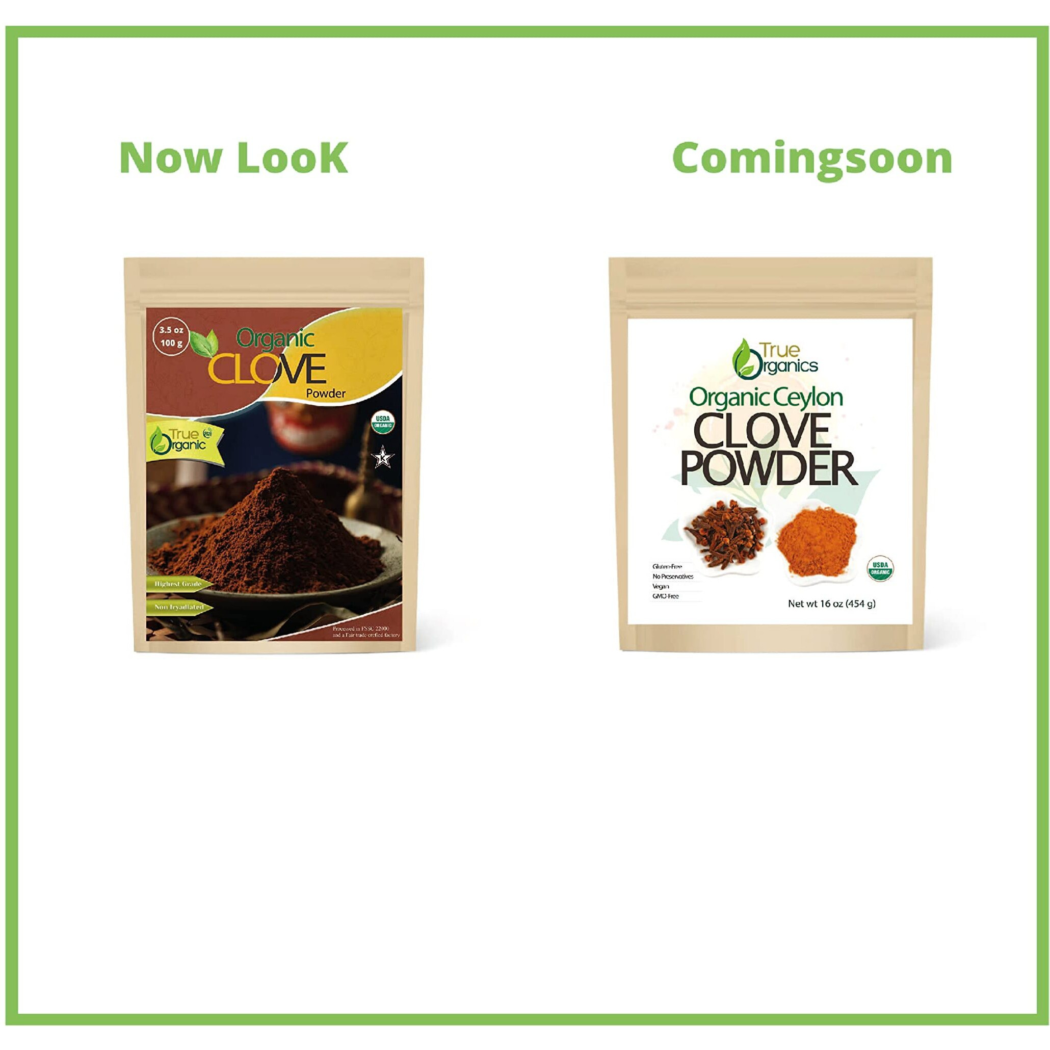 True Organic Ceylon Ground Cloves, 3.5 Ounces, Organic Clove Powder Usda Organic & Kosher Certified, Non-Gmo, Fresh Organic Cloves, Pure Ceylon Premium Quality.