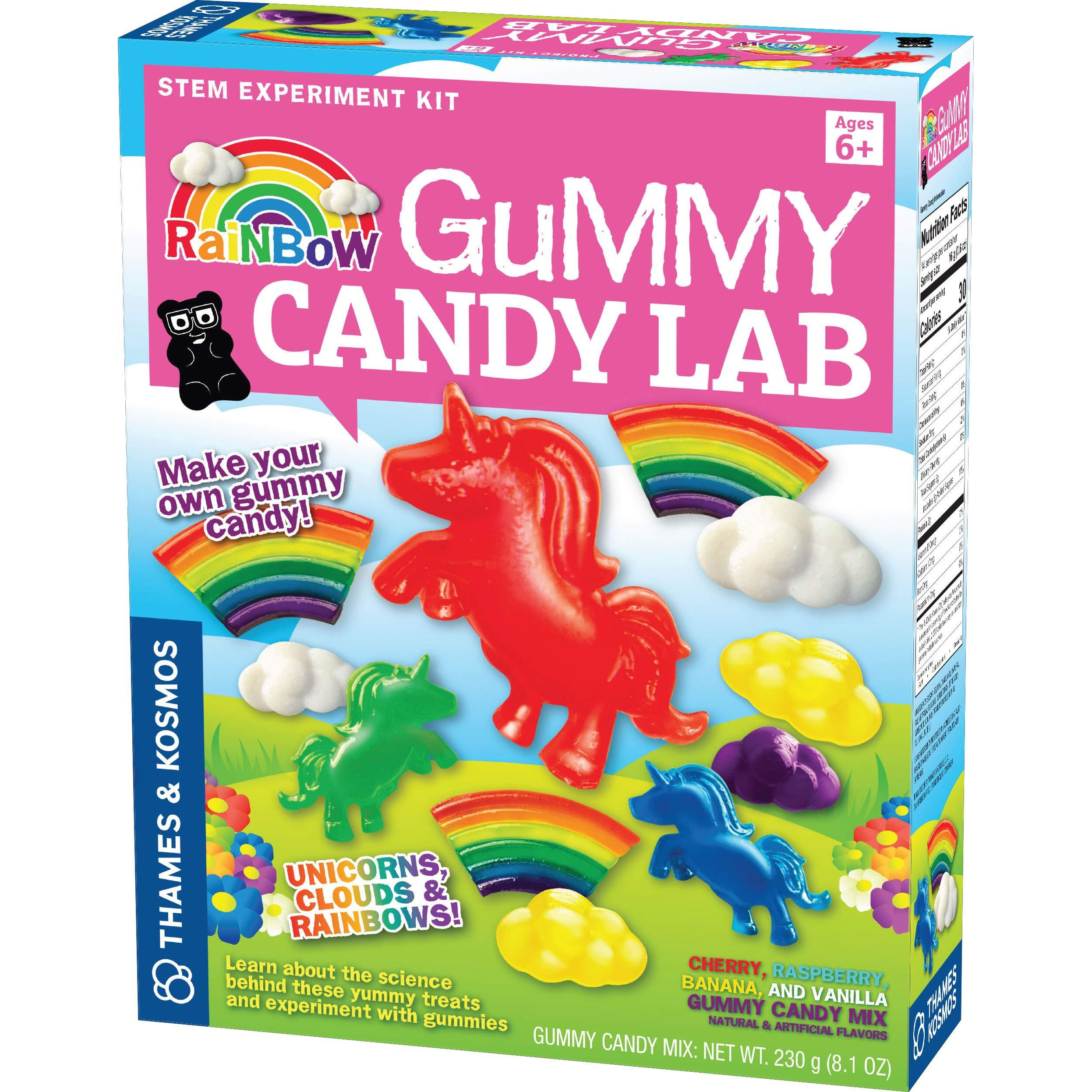 Thames & Kosmos Rainbow Gummy Candy Lab - Unicorns, Clouds & Rainbows Sweet Science Stem Experiment Kit, Make Your Own Gummy Candies In Cool Shapes & Colors