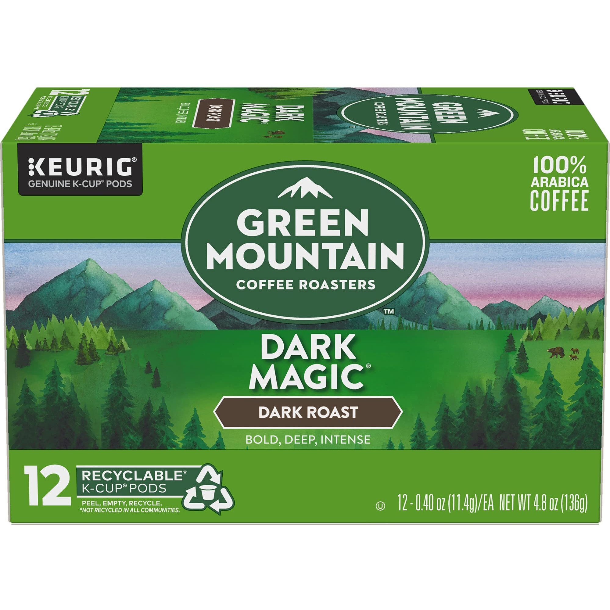 Green Mountain K-Cups Dark Magic, 0.4 Ounce, 12 Count