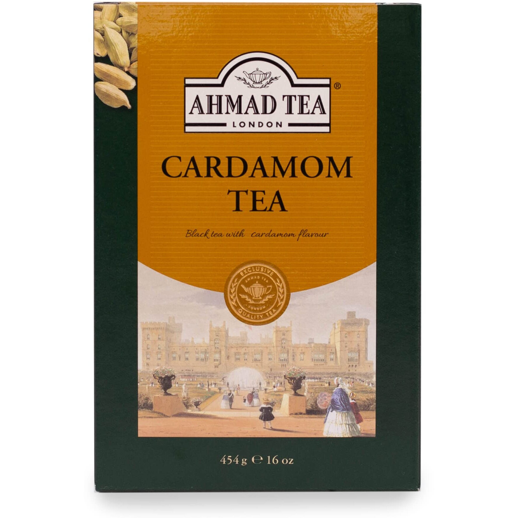 Ahmad Tea Black Tea, Cardamom Loose Leaf, 454G - Caffeinated & Sugar-Free