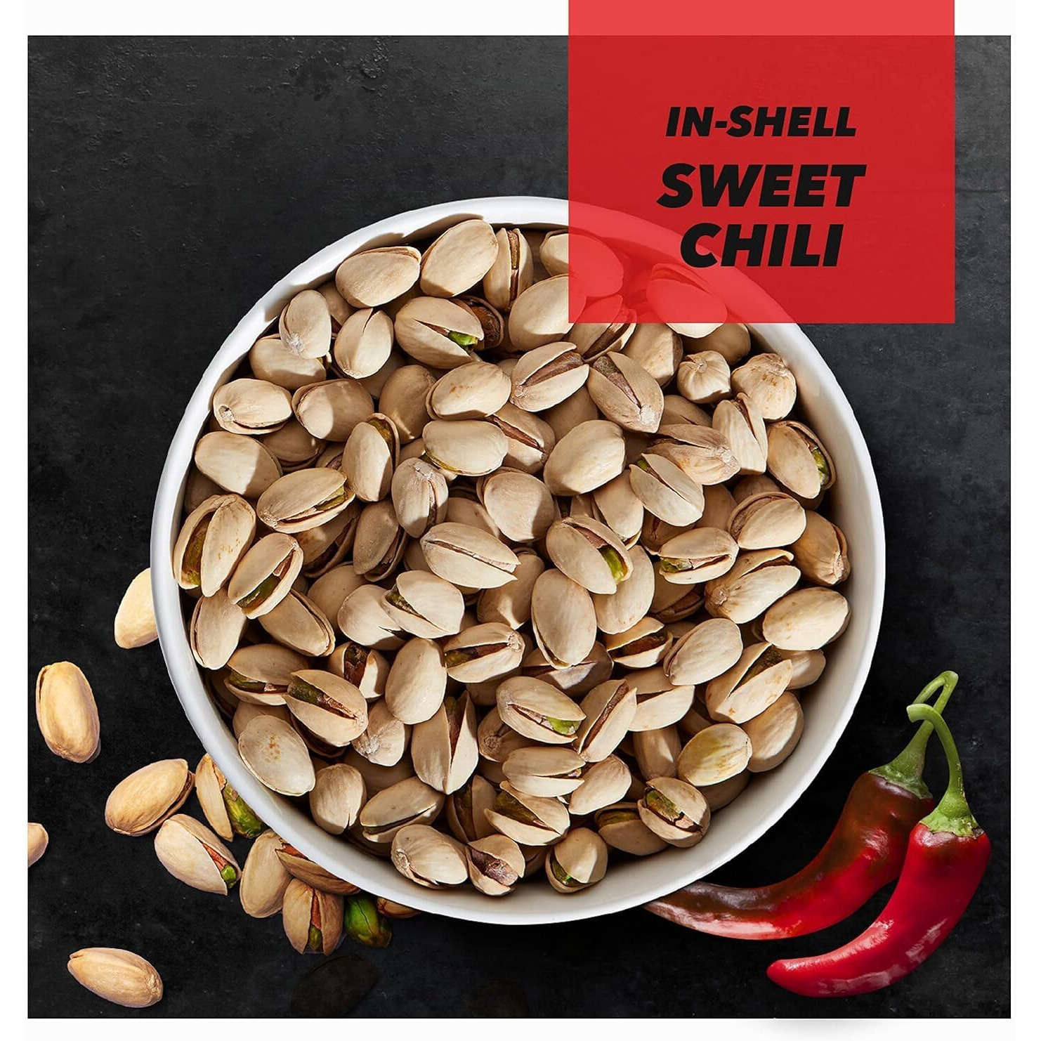 Wonderful Pistachios In Shell, Sweet Chili, 14 Ounce Bag, Protein Snack, On-The Go Snack