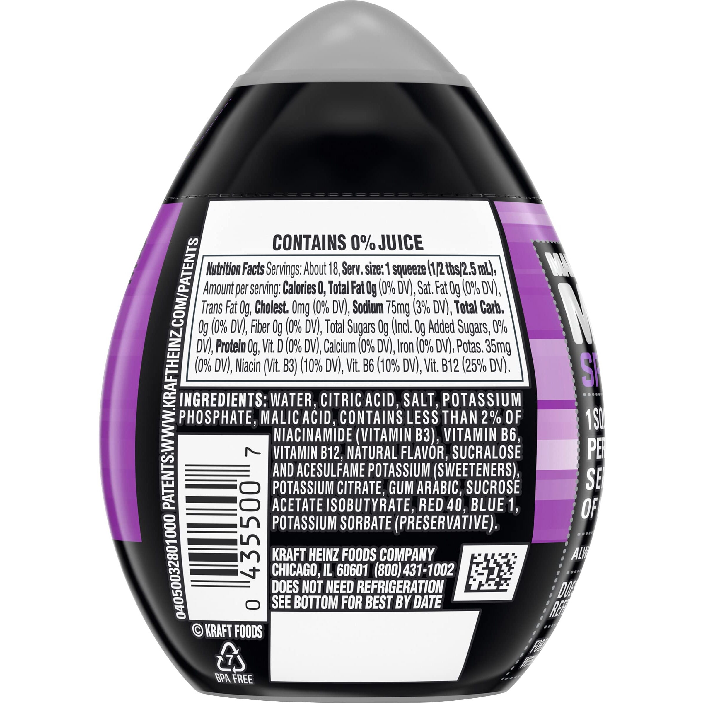 Mio Sport Liquid Water Enhancer, Arctic Grape, 1.62 Fluid Ounce (Pack Of 3)