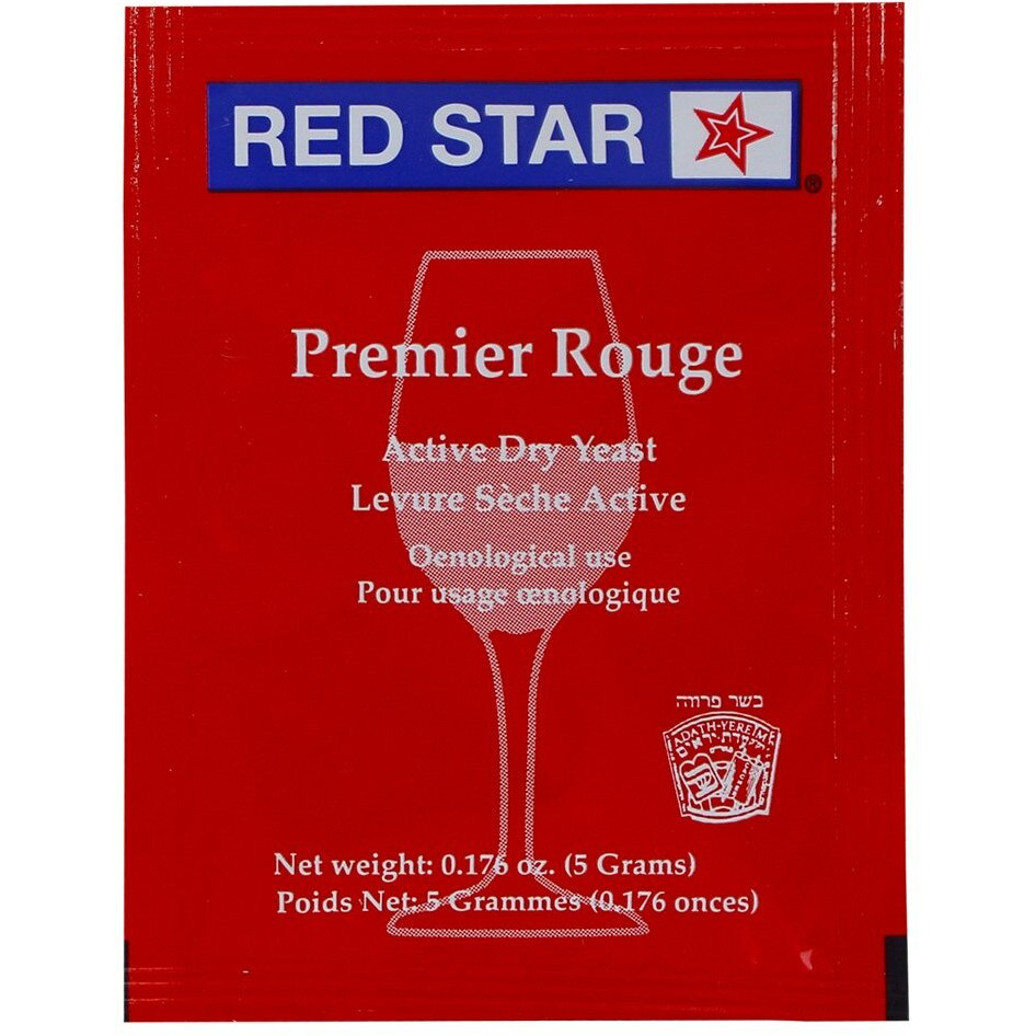 Red Star Premier Rouge Formerly Pasteur Red Dried Wine Yeast (10 Packets)
