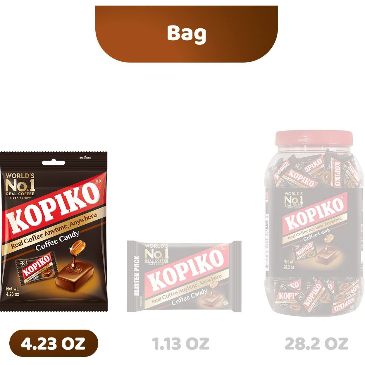 Kopiko Coffee Candy Your Take-Out Pocket Coffee For Every Occasion/Hard Candy Made From Indonesias Coffee Beans - Contains Real Coffee Extract For Better Taste