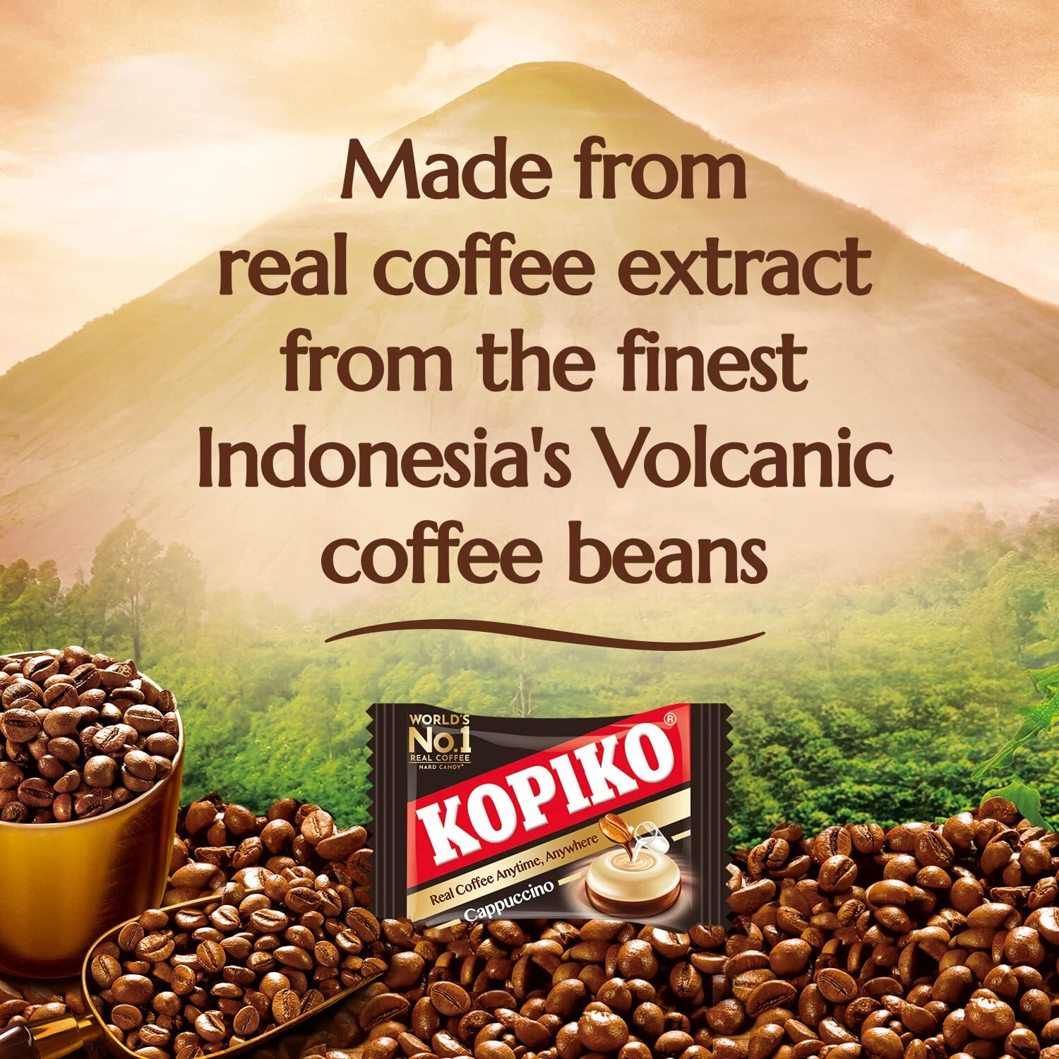 Kopiko Coffee Candy Your Take-Out Pocket Coffee For Every Occasion/Hard Candy Made From Indonesias Coffee Beans - Contains Real Coffee Extract For Better Taste