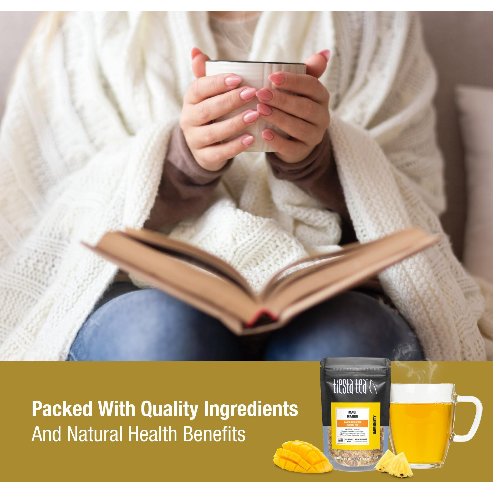 Tiesta Tea Top 8 Favorites Sampler Set, Up To 80 Cups, High To No Caffeine, Hot & Iced Tea, Loose Leaf Tea Variety Pack With Green, Herbal, Black & Chai Tea, 8 Sample Pouches