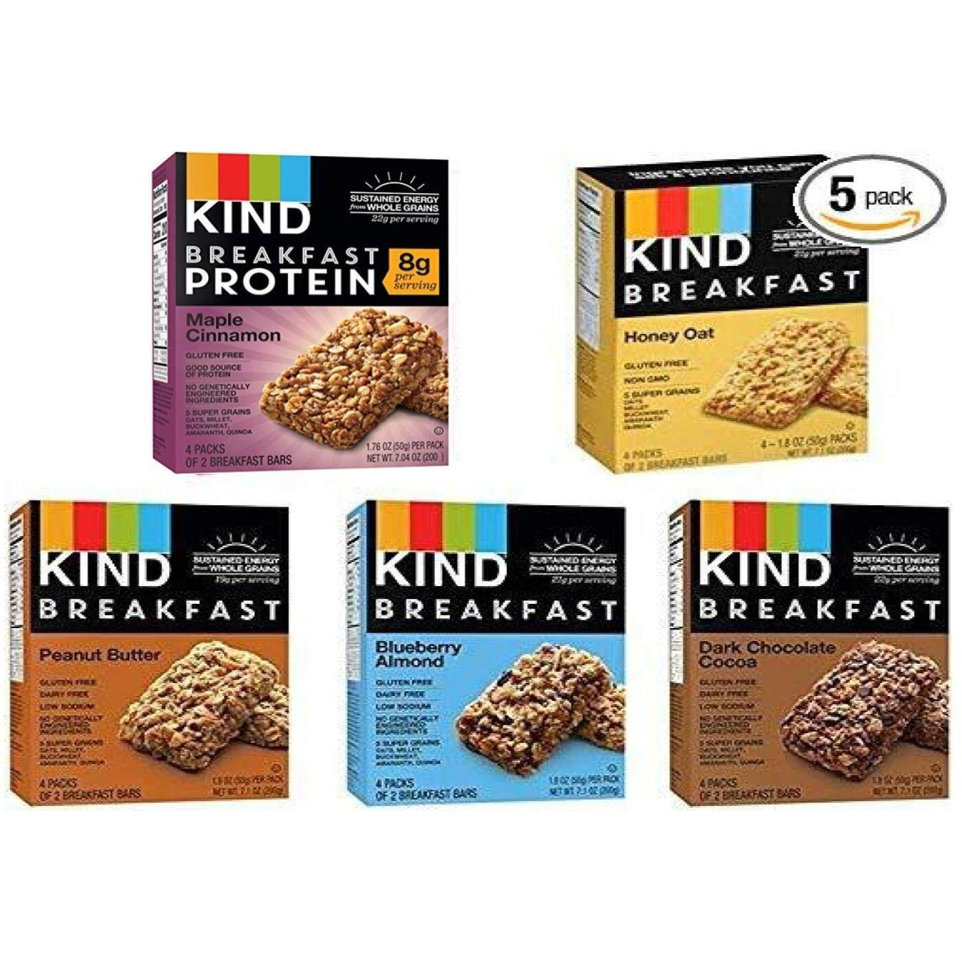 Kind, Breakfast Bars, Variety Packs (5)