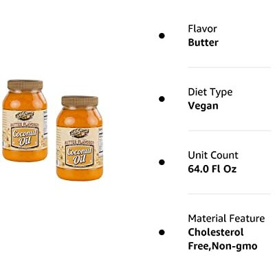 Golden Barrel Butter Flavored Coconut Oil (32 Oz.) 2 Pack