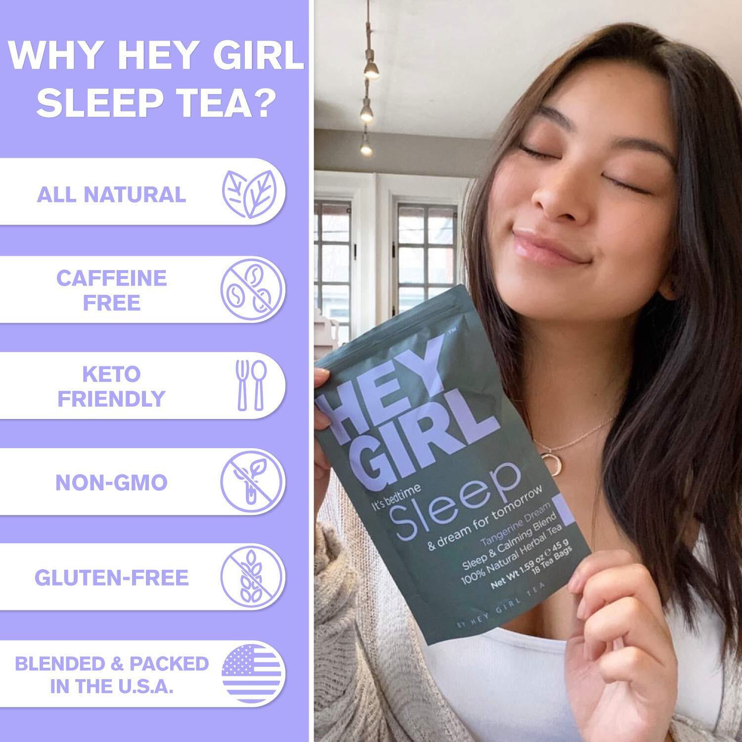 Sleep Tea For Bedtime - Calming Sleepytime Herbal Tea W/Valerian Root, Chamomile, Passion Flower, Lemon Balm - Relaxing Natural Nighty Night Sleeping Tea - Relaxation Self Care Gifts For Women