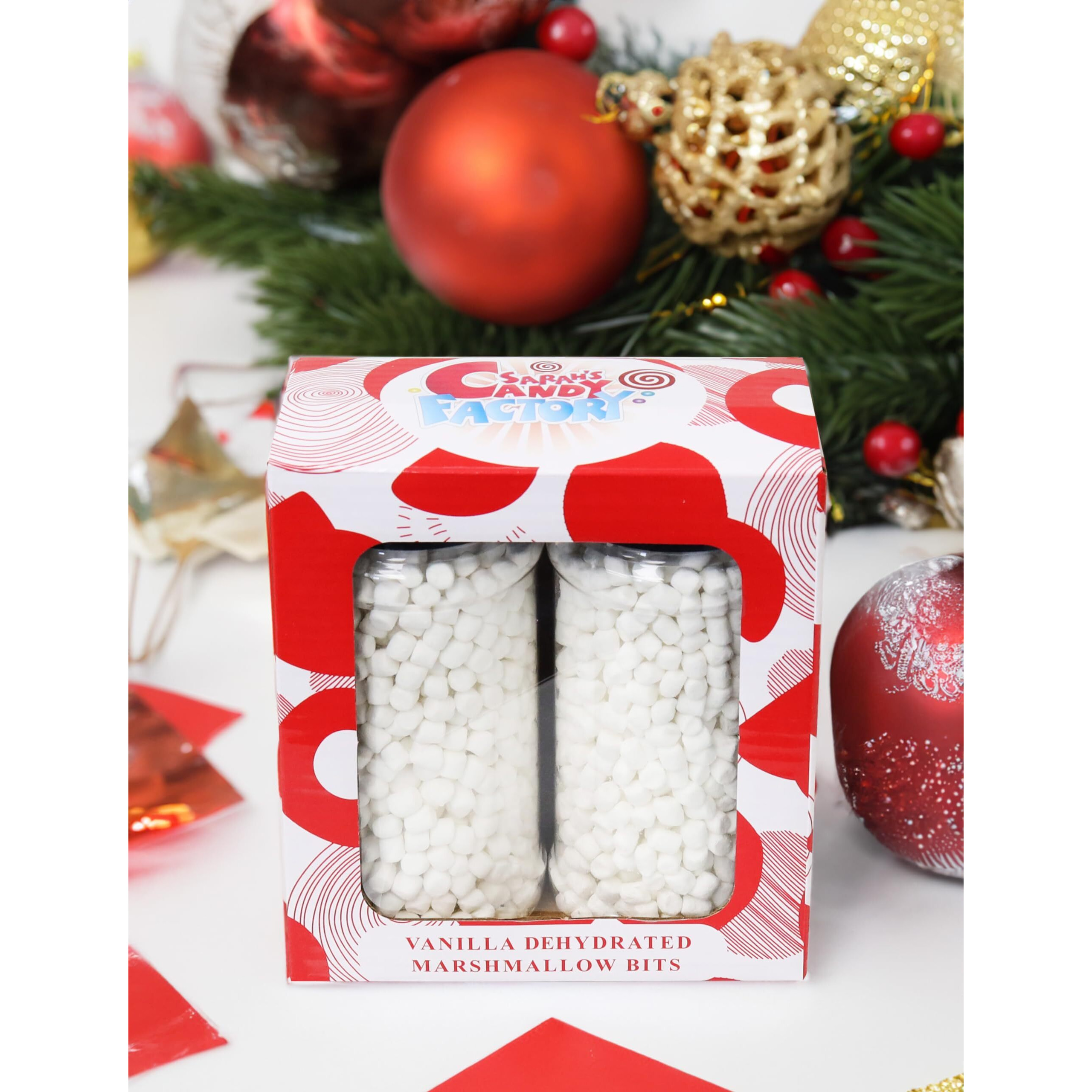 Sarah's Candy Factory Variety Dehydrated Marshmallow Bits, Vanilla Marshmallows In Jar, Assorted Marshmallows In Jar Vanilla-Vanilla