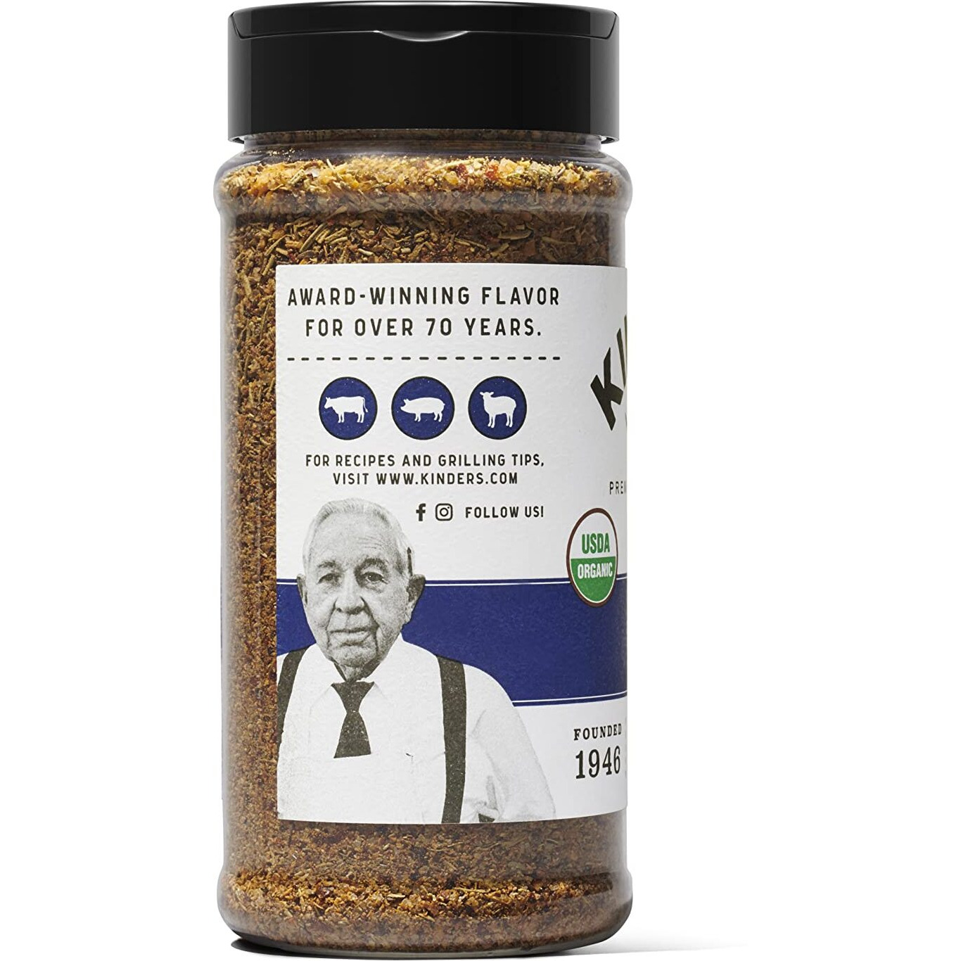 Kinder's Organic Prime Rib Rub, Premium Quality Seasoning, Msg Free, Usda Certified Organic, 11 Oz