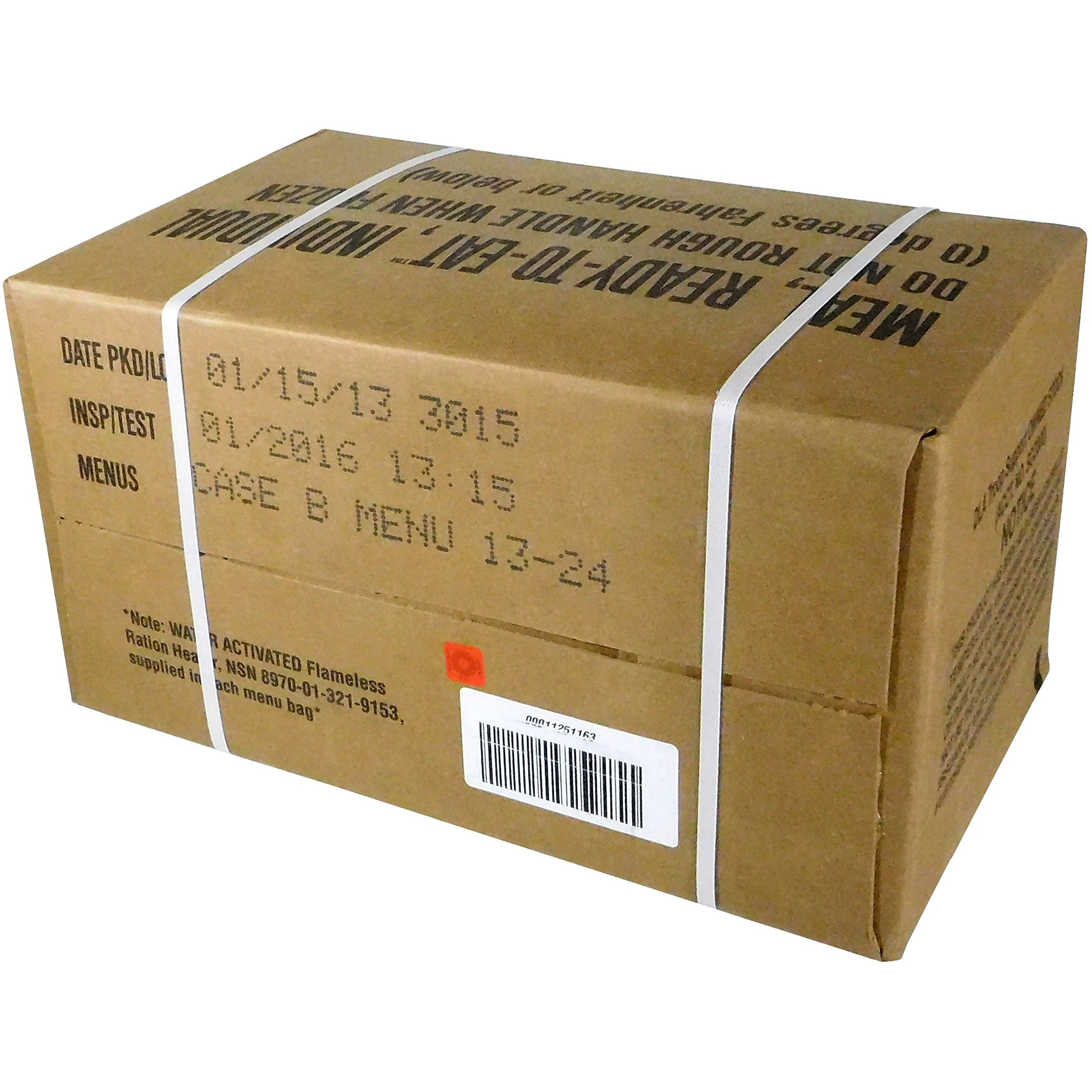 Mres (Meals Ready-To-Eat) Box B, Genuine U.S. Military Surplus, Menus 13-24