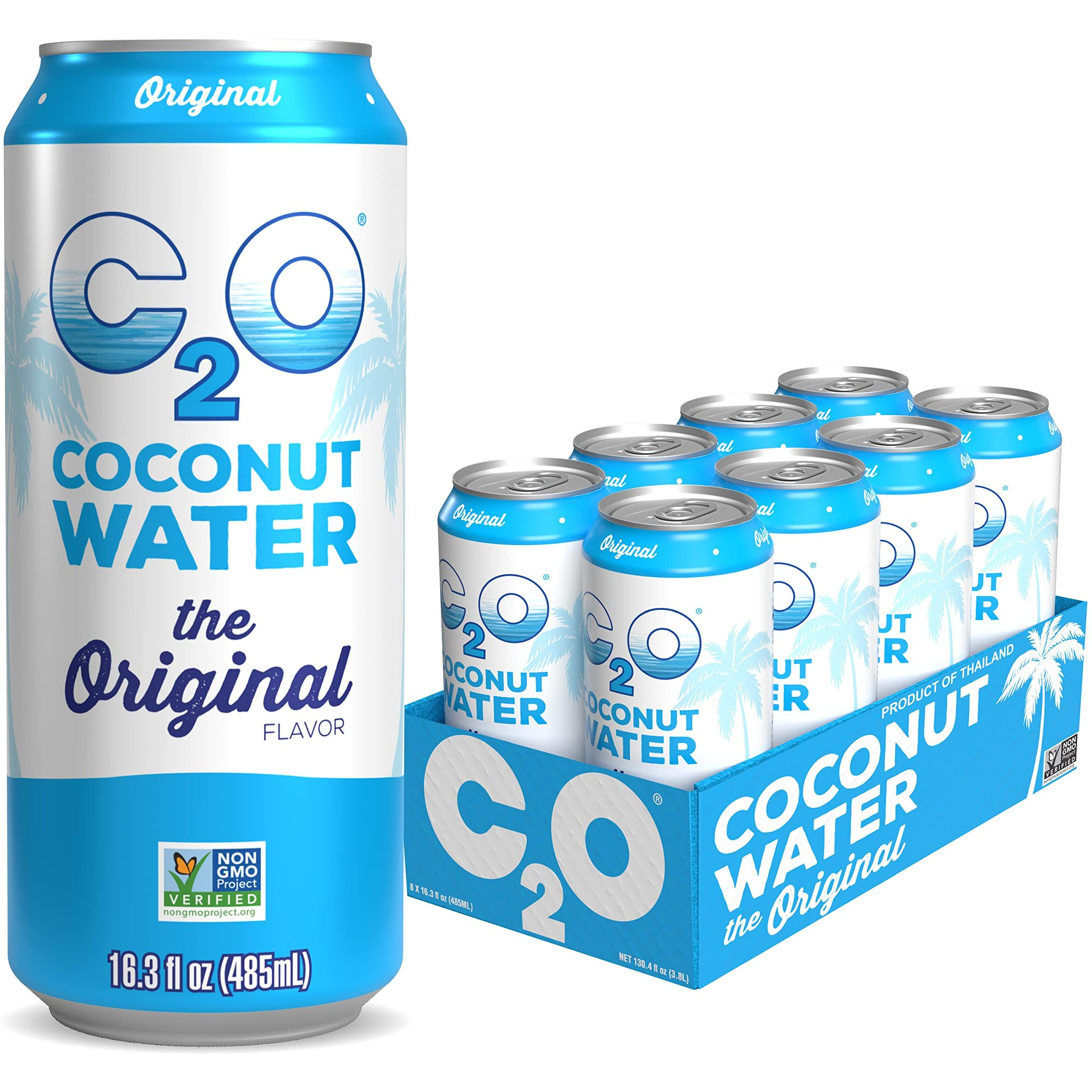 C2O Original Coconut Water, 16.3 Fl Oz (Pack Of 8)