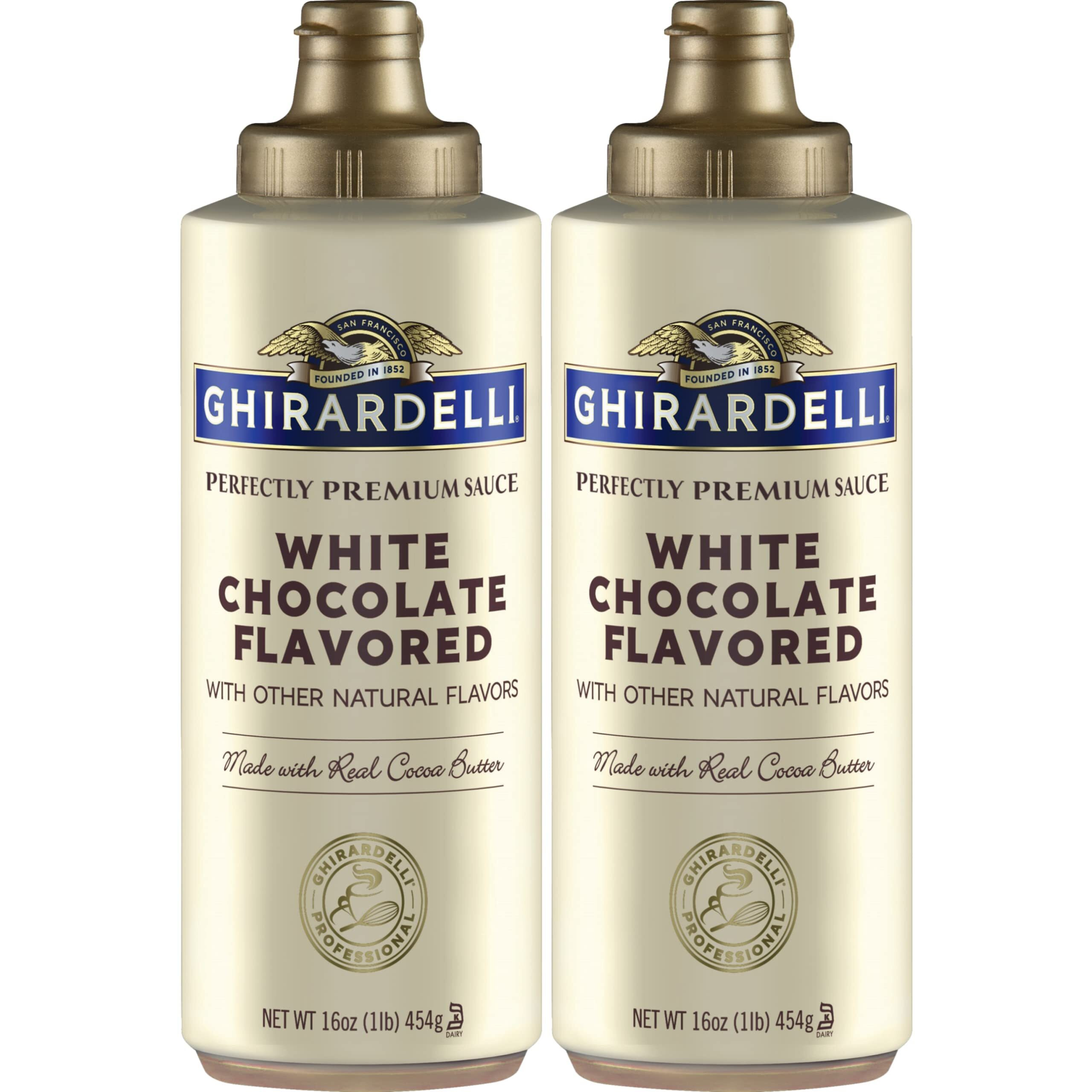 Ghirardelli White Chocolate Sauce 16 Oz Squeeze Bottle (Pack Of 2)