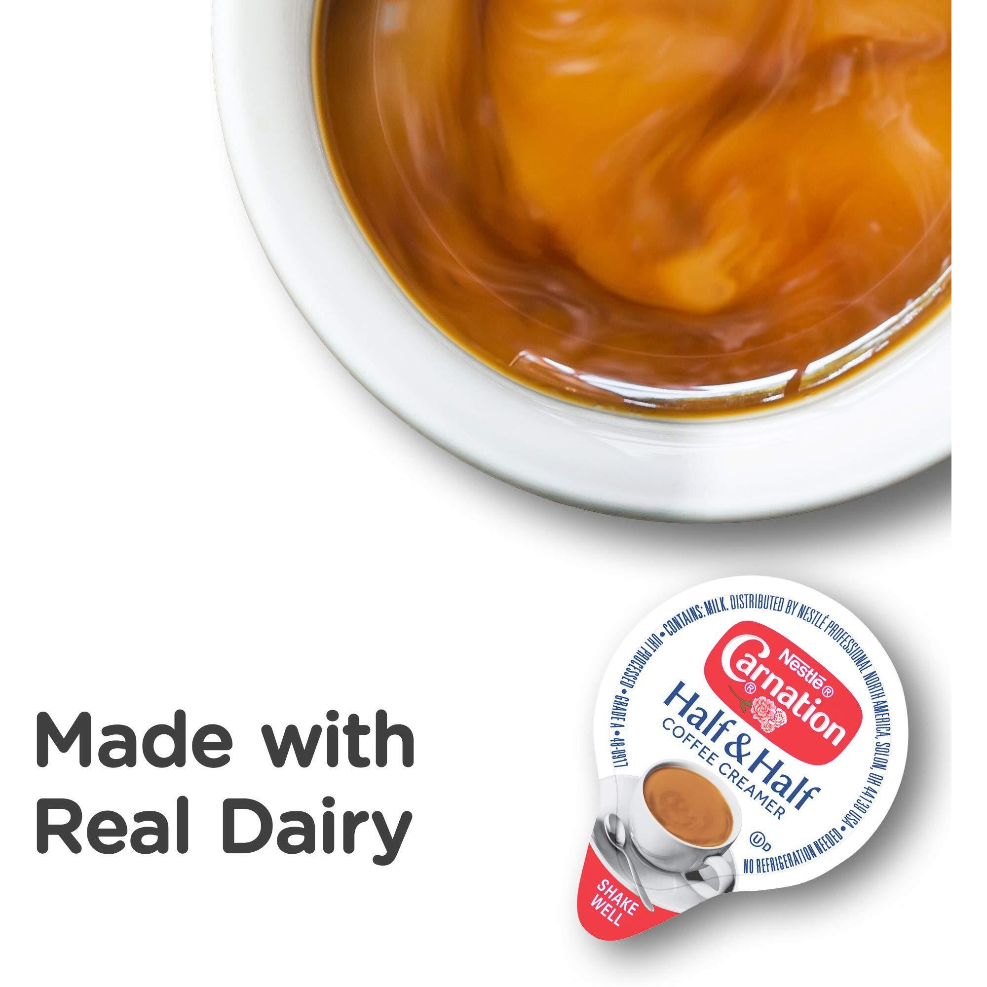 Nestle Carnation Coffee Creamer Half And Half, No Refrigeration, Made With Real Dairy, 360 Count (Pack Of 1)
