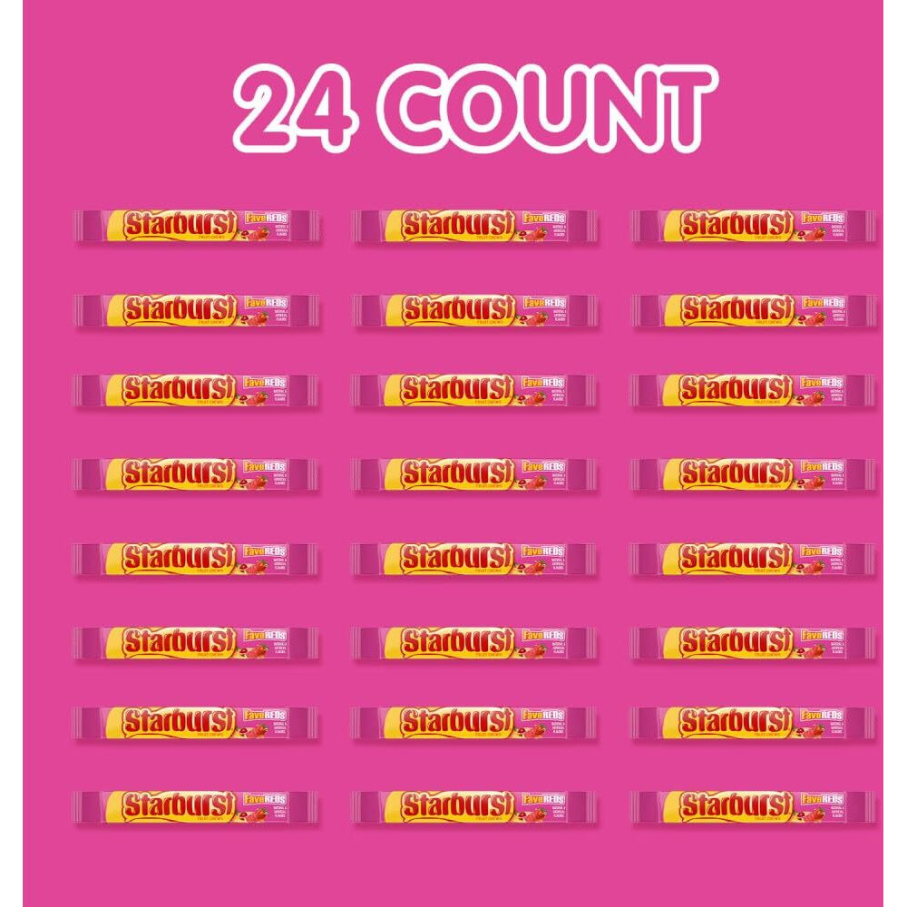 Starburst Favereds Chewy Candy Bulk Pack, Full Size, 2.07 Oz (Pack Of 24)