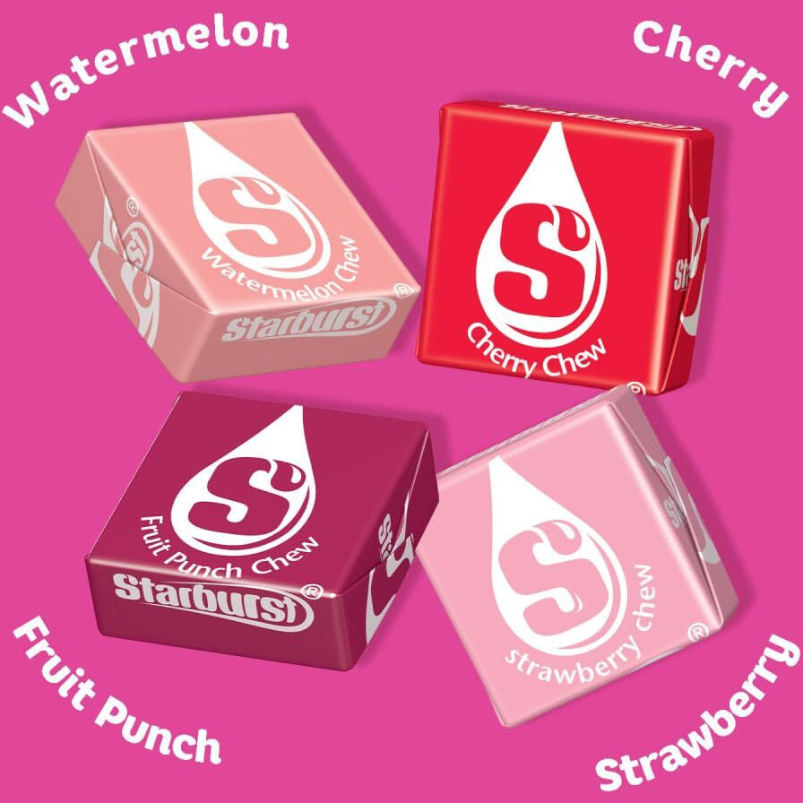 Starburst Favereds Chewy Candy Bulk Pack, Full Size, 2.07 Oz (Pack Of 24)