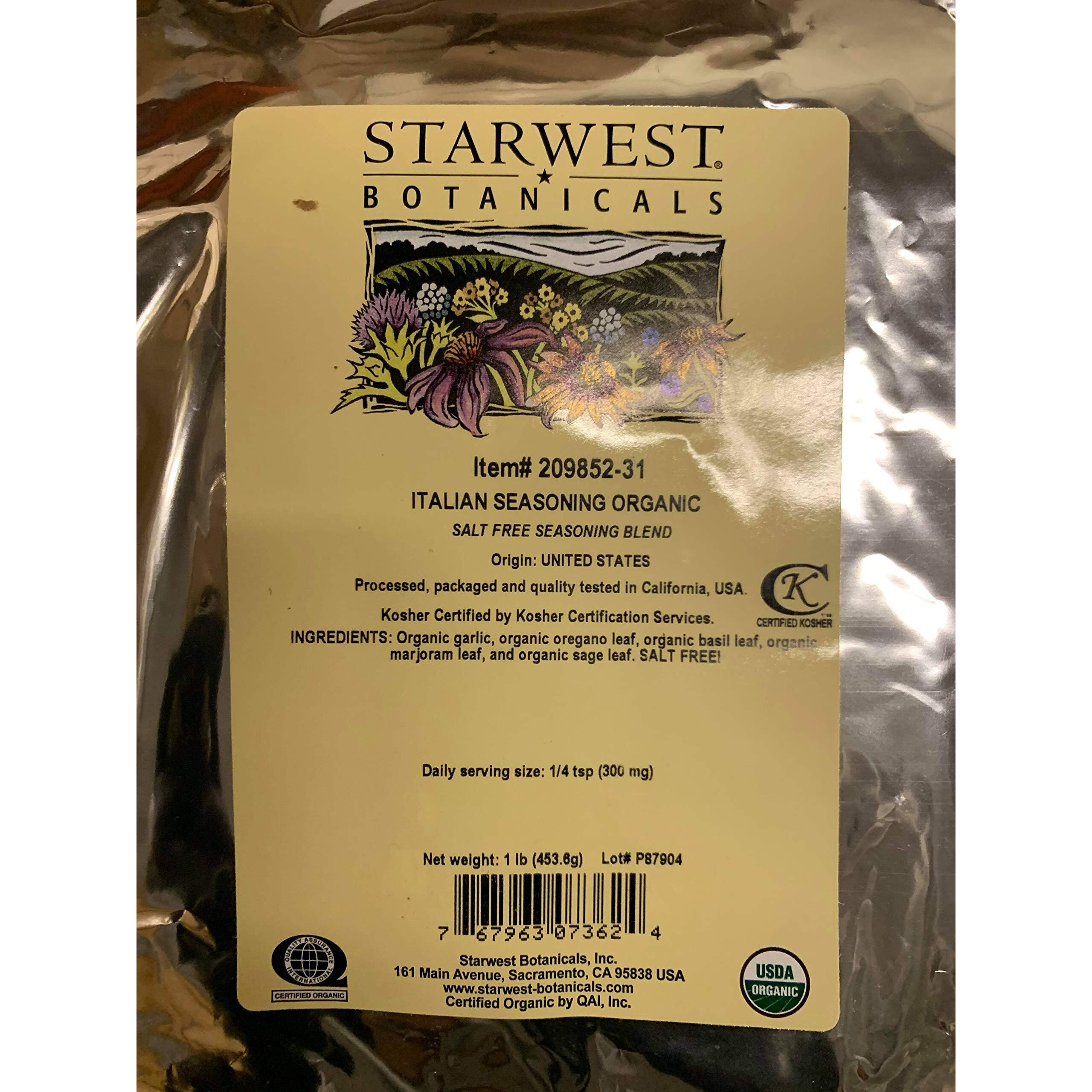 Starwest Botanicals Organic Italian Seasoning, 1 Pound