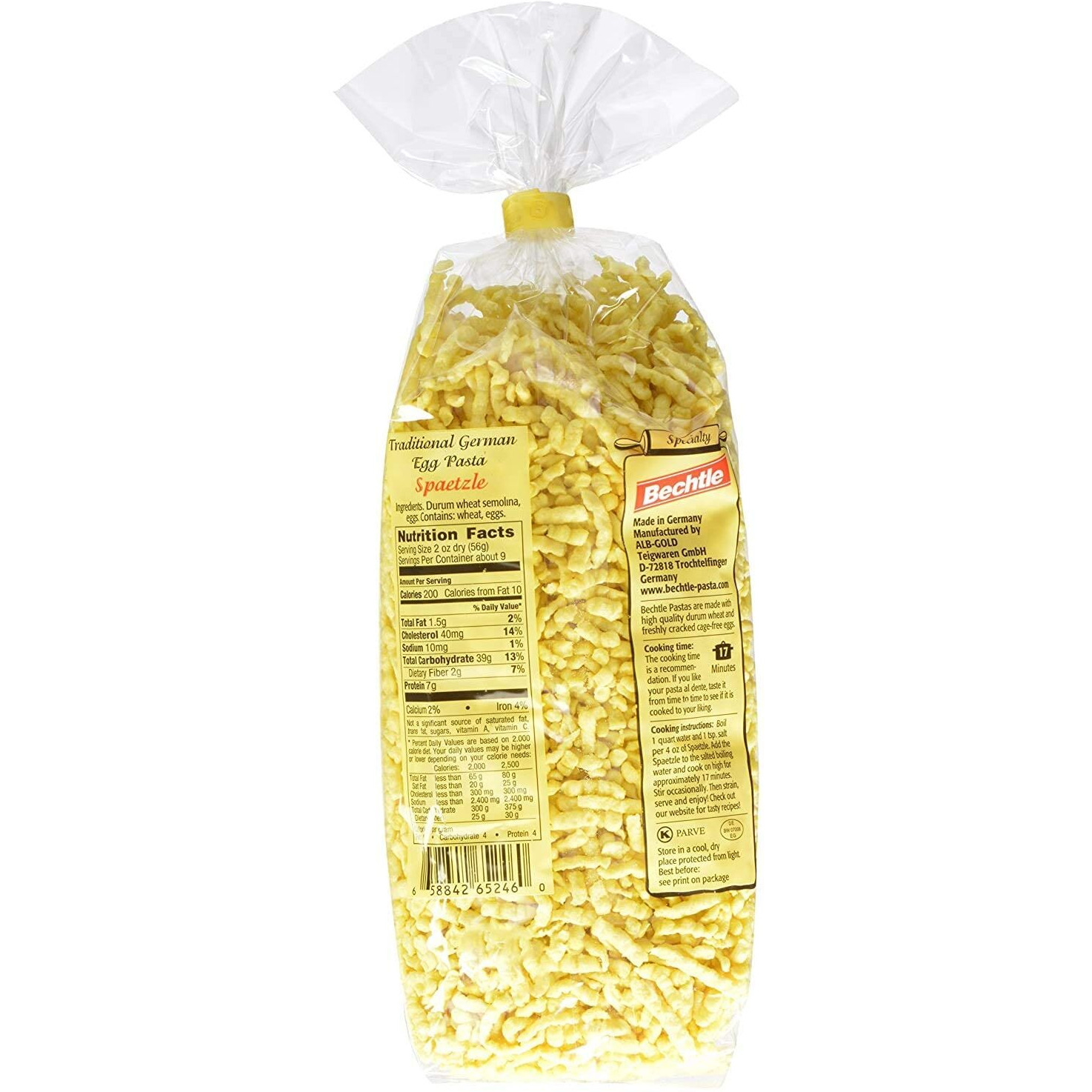 Bechtle Bavarian Style Spaetzle Traditional German Egg Noodles, 17.6 Ounce (2 Bags) - Pack Of 2