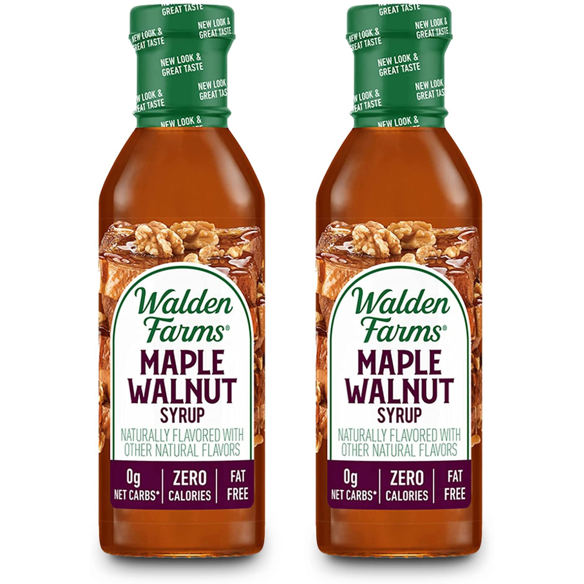 Walden Farms Maple Walnut Syrup 12 Oz (Pack Of 2) Sweet Syrup - Near Zero Fat, Sugar And Calorie - For Pancakes, Waffles, French Toast, Coffee, Tea, Desserts, Snacks, Appetizers And Many More
