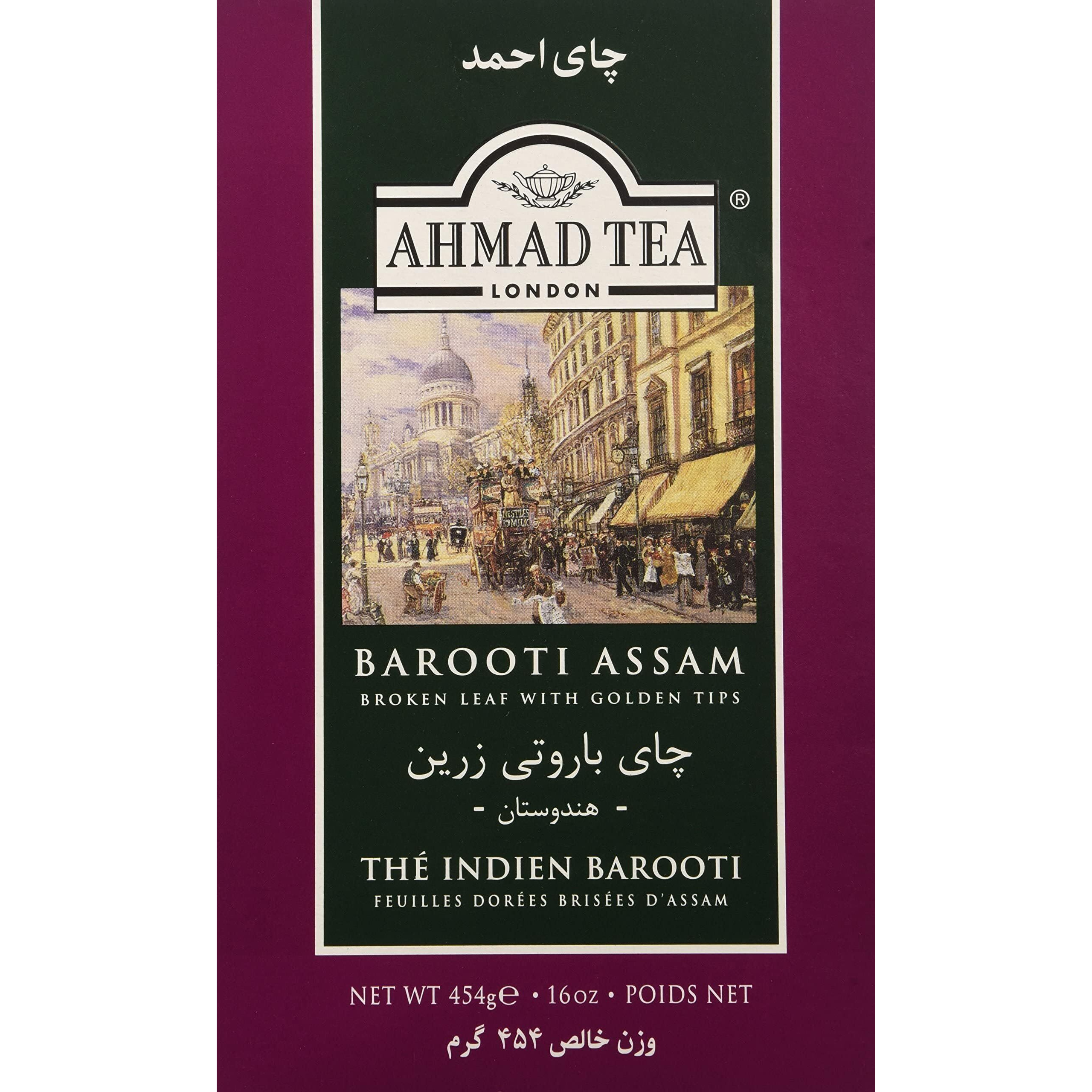 Ahmad Tea Black Tea, Barooti Assam Loose Leaf, 454G - Caffeinated & Sugar-Free