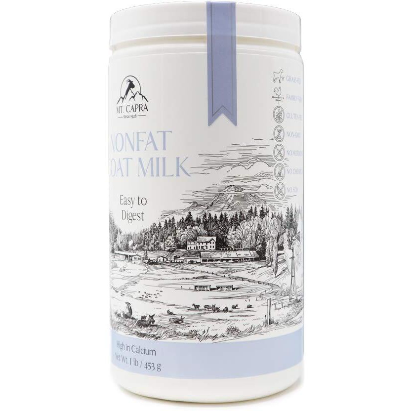 Non-Fat Goat Milk By Mt. Capra Since 1928 | An Easy To Digest, Fat-Free, Non-Gmo Goat Milk Powder From Grass Fed Pastured Goats - 1 Pound