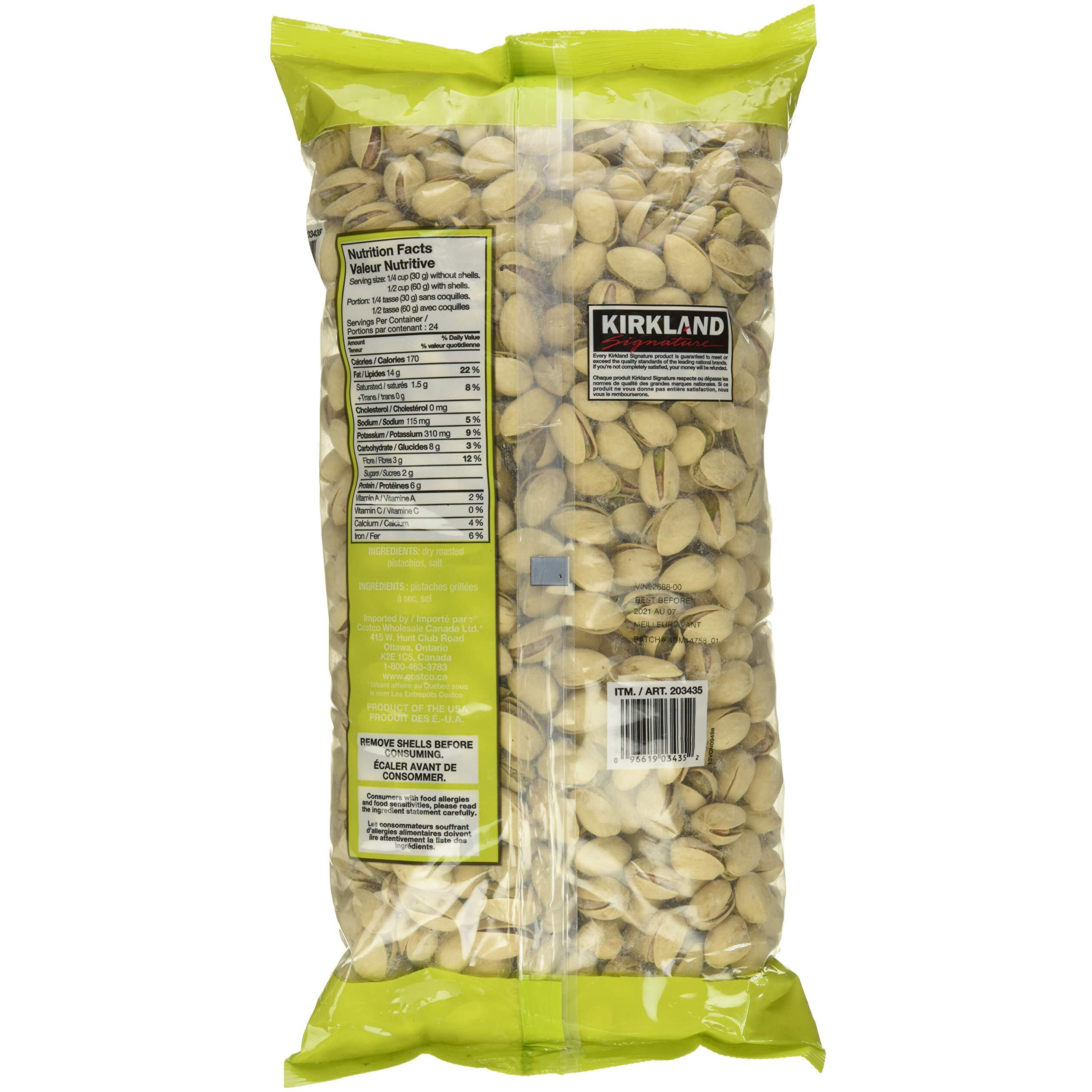 Kirkland Signature California Dry Roasted & Salted In-Shell Pistachio, 48 Ounce