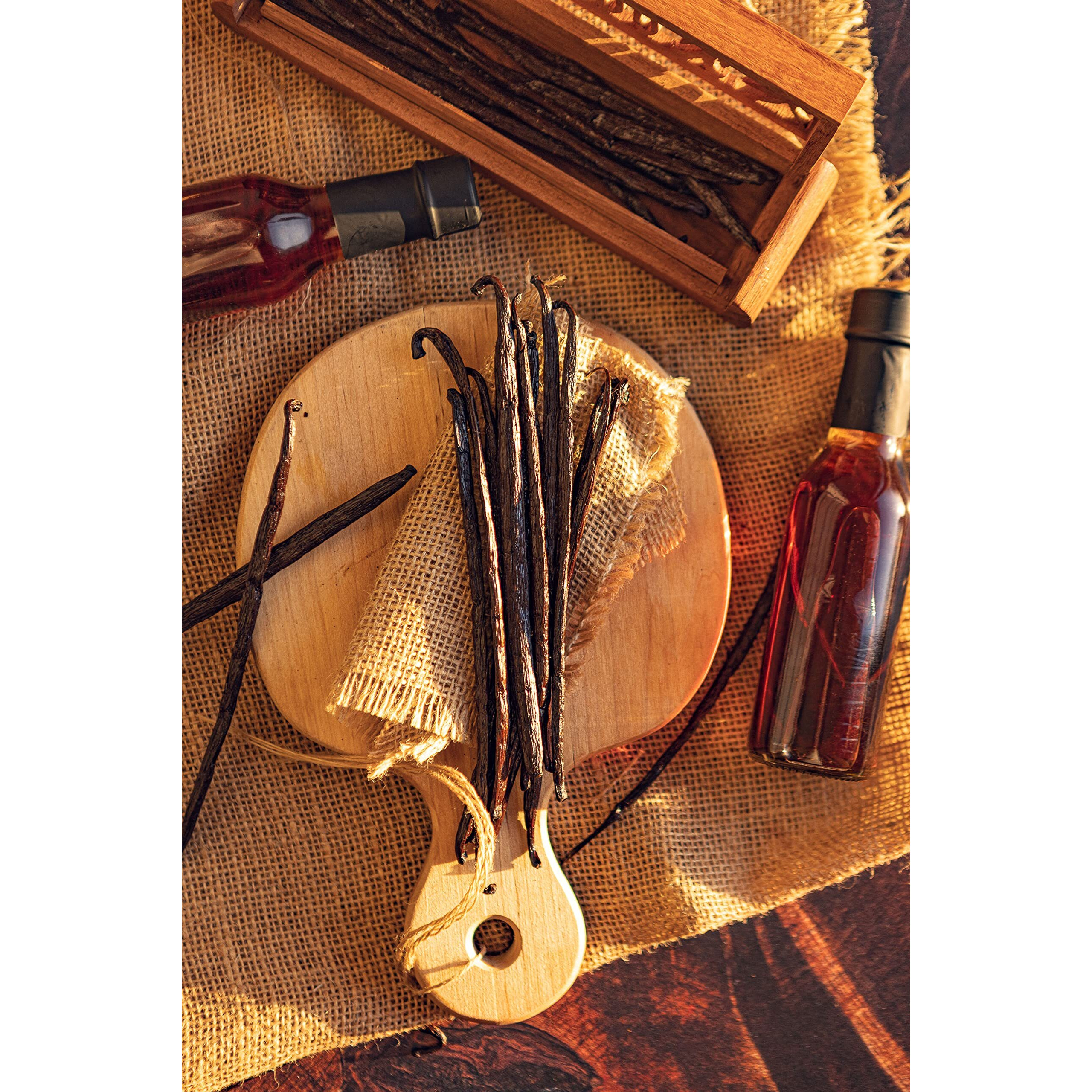 50 Organic Madagascar Vanilla Beans. Whole Grade A Vanilla Pods For Vanilla Extract And Baking