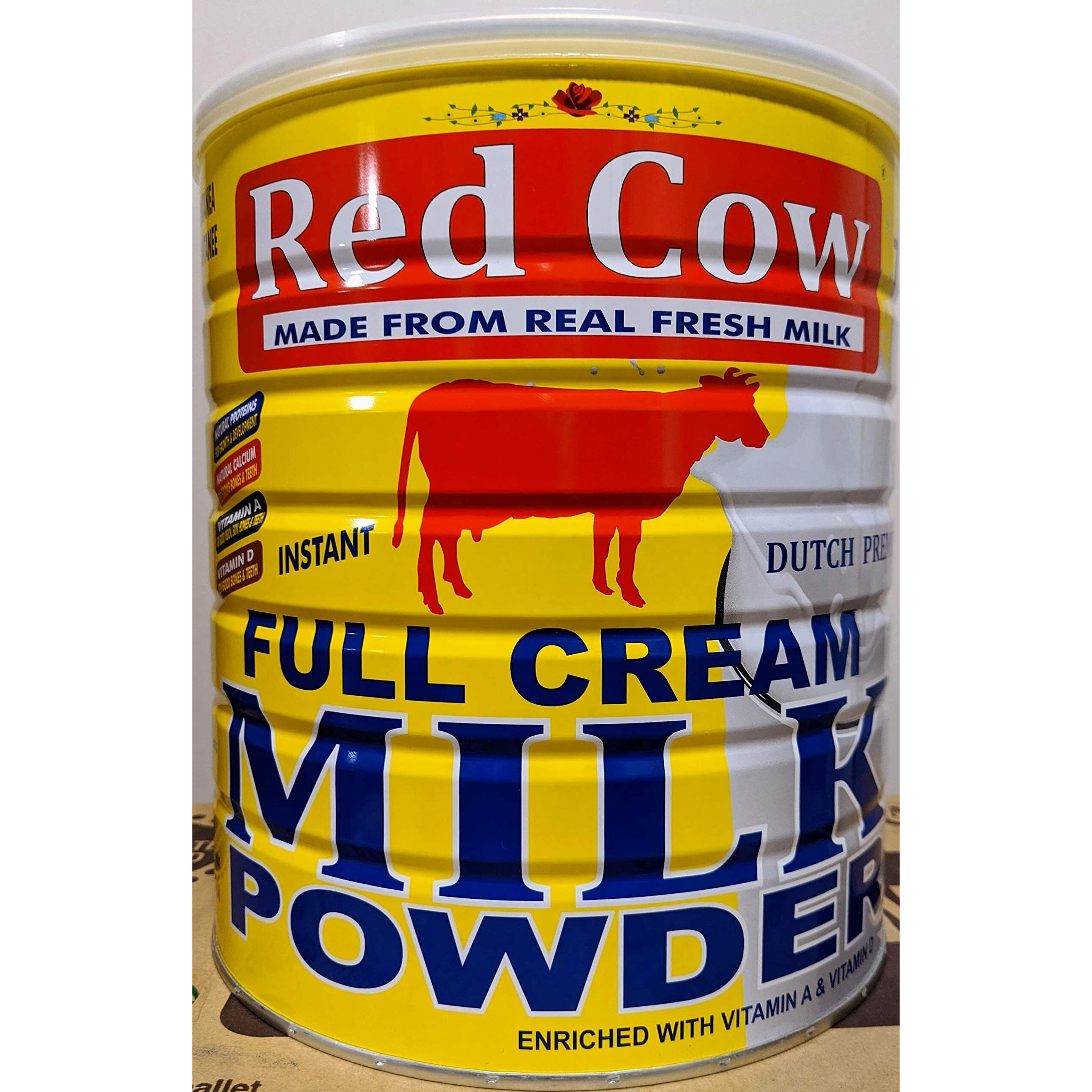 Red Cow Full Cream Milk Powder 2.5 Kg (5.5Lb), Made From Real Fresh Milk, Product Of Netherlands.