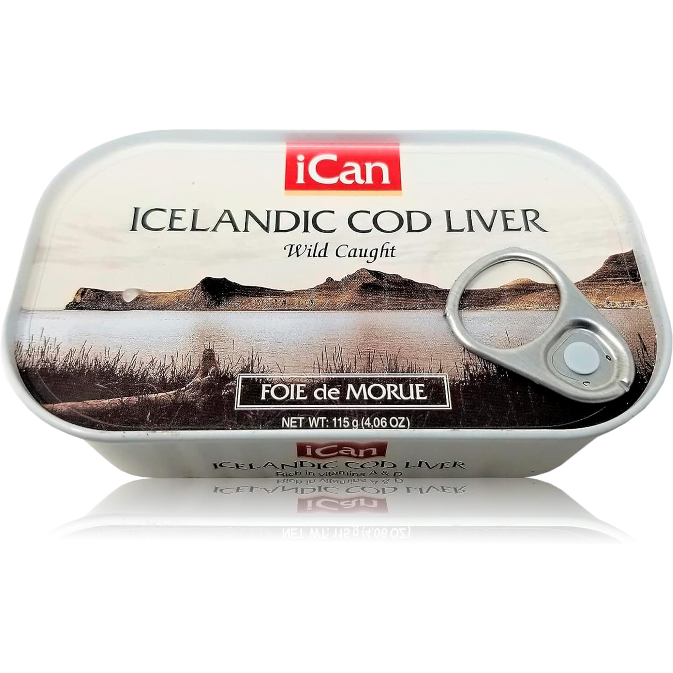 Icelandic Cod Liver Wild Caught (Foie De Morue) Slice 4Oz. (Pack Of 12 Cans)
