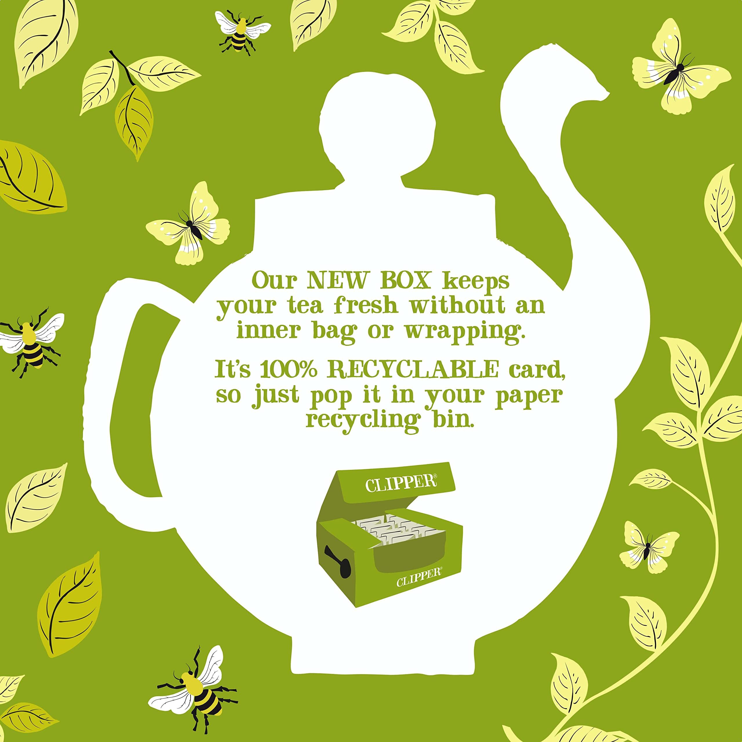 Clipper Organic Fairtrade Everyday - Usda Organic, Non-Gmo, Fair Trade, Sustainable Caffeinated Tea, 1 Pack, 80 Unbleached Tea Bags