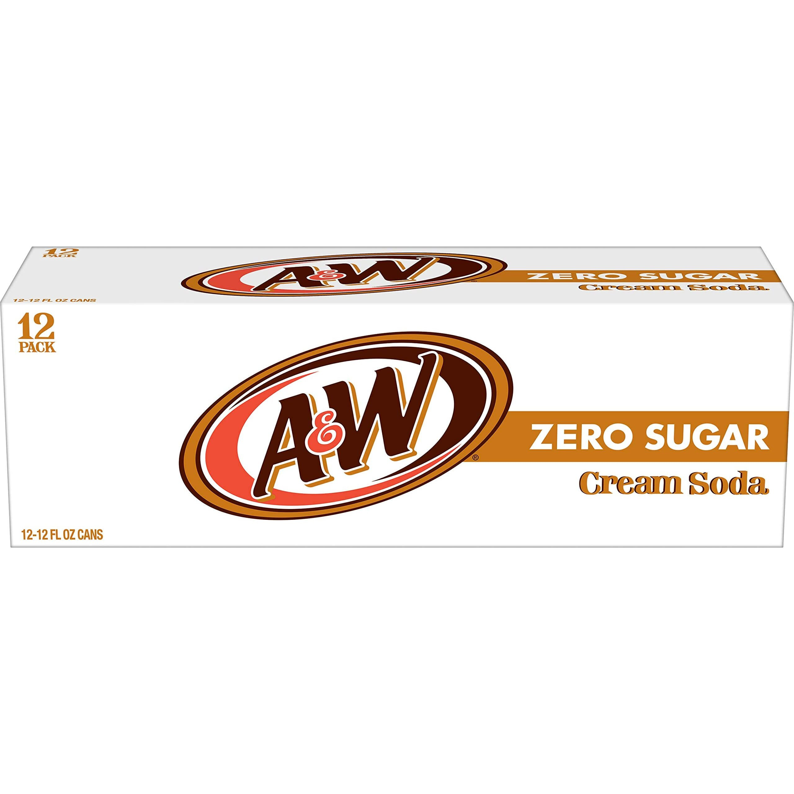 A&W Diet Cream Soda, 12 Fl Oz (Pack Of 12)
