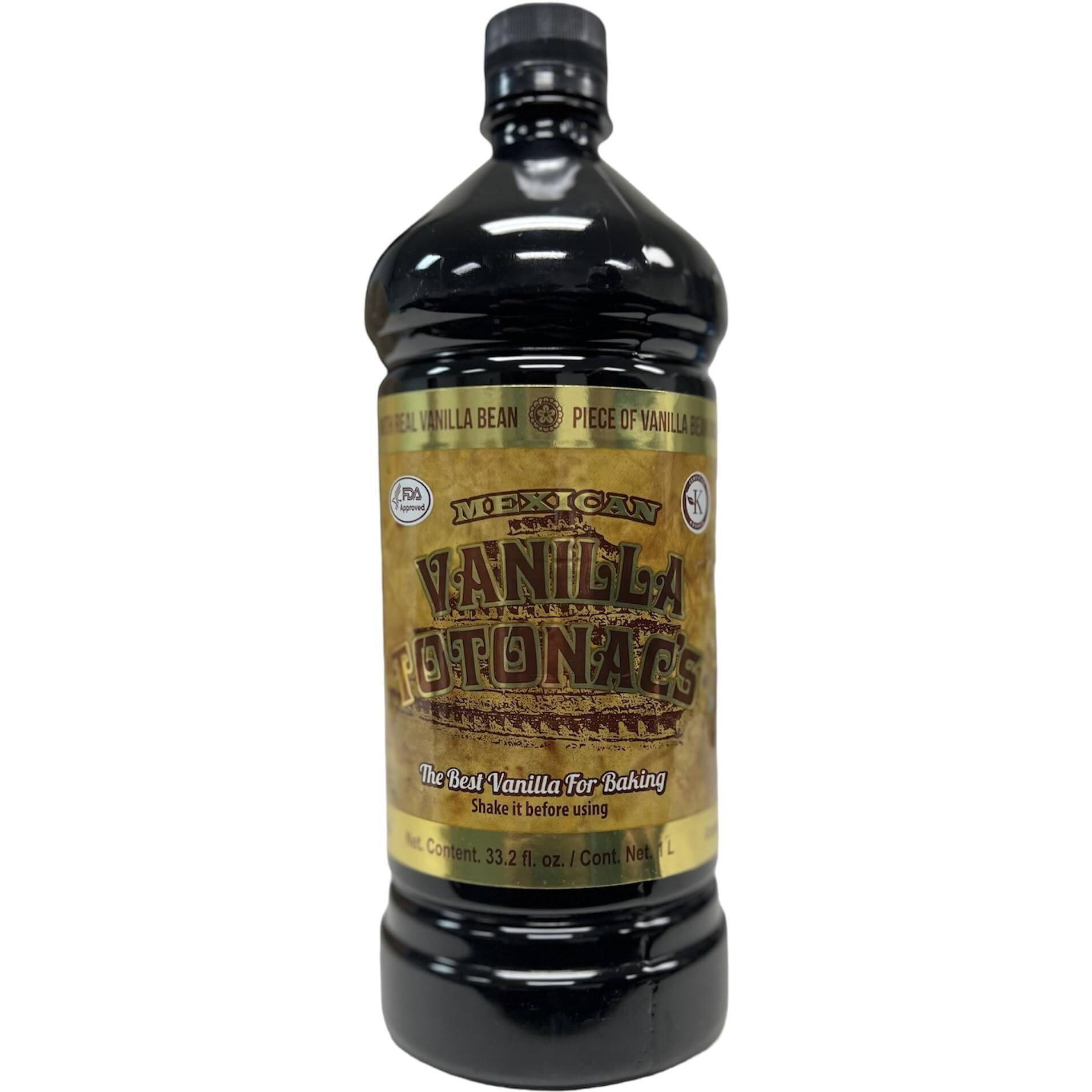 Mexican Vanilla Totonac's Pure Vanilla Flavoring, 33.2 Fluid Ounce