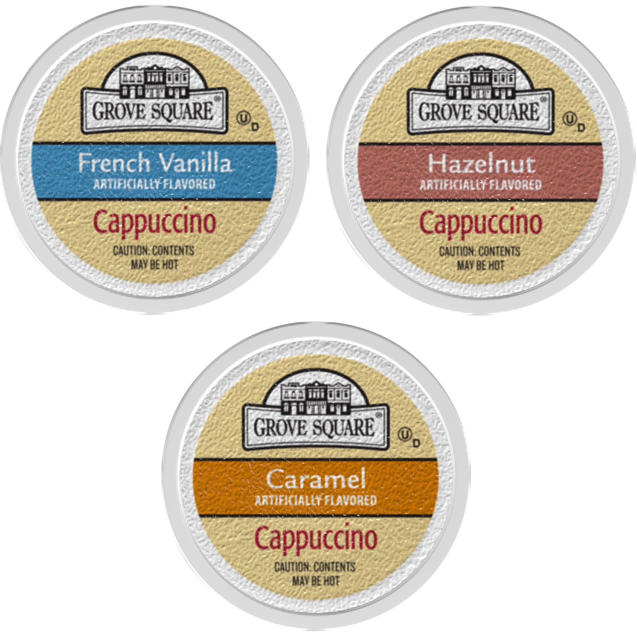 Grove Square Cappuccino Pods, Variety, Single Serve (Pack Of 72)