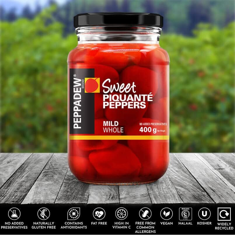 Peppadew Whole Piquante Peppers Mild (400G)