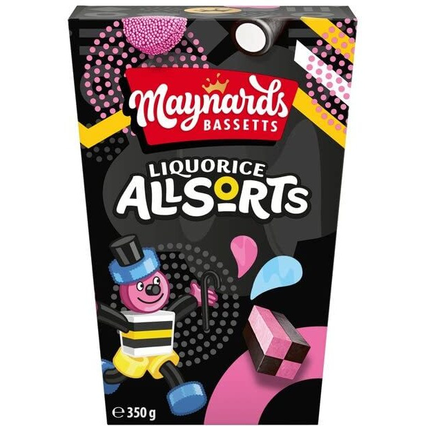 Maynards Bassetts Liquorice Allsorts Carton 350G