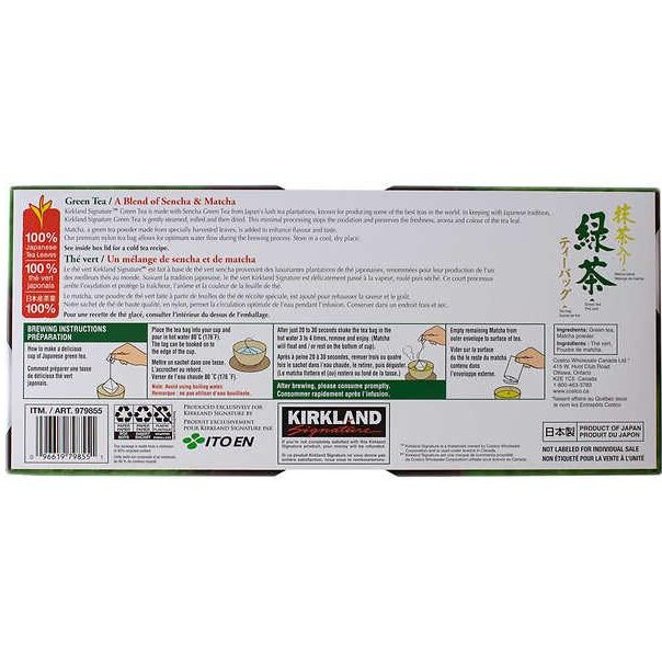 Kirkland Ito En Matcha Blend Japanese Green Tea-100 Ct 1.5G Tea Bags