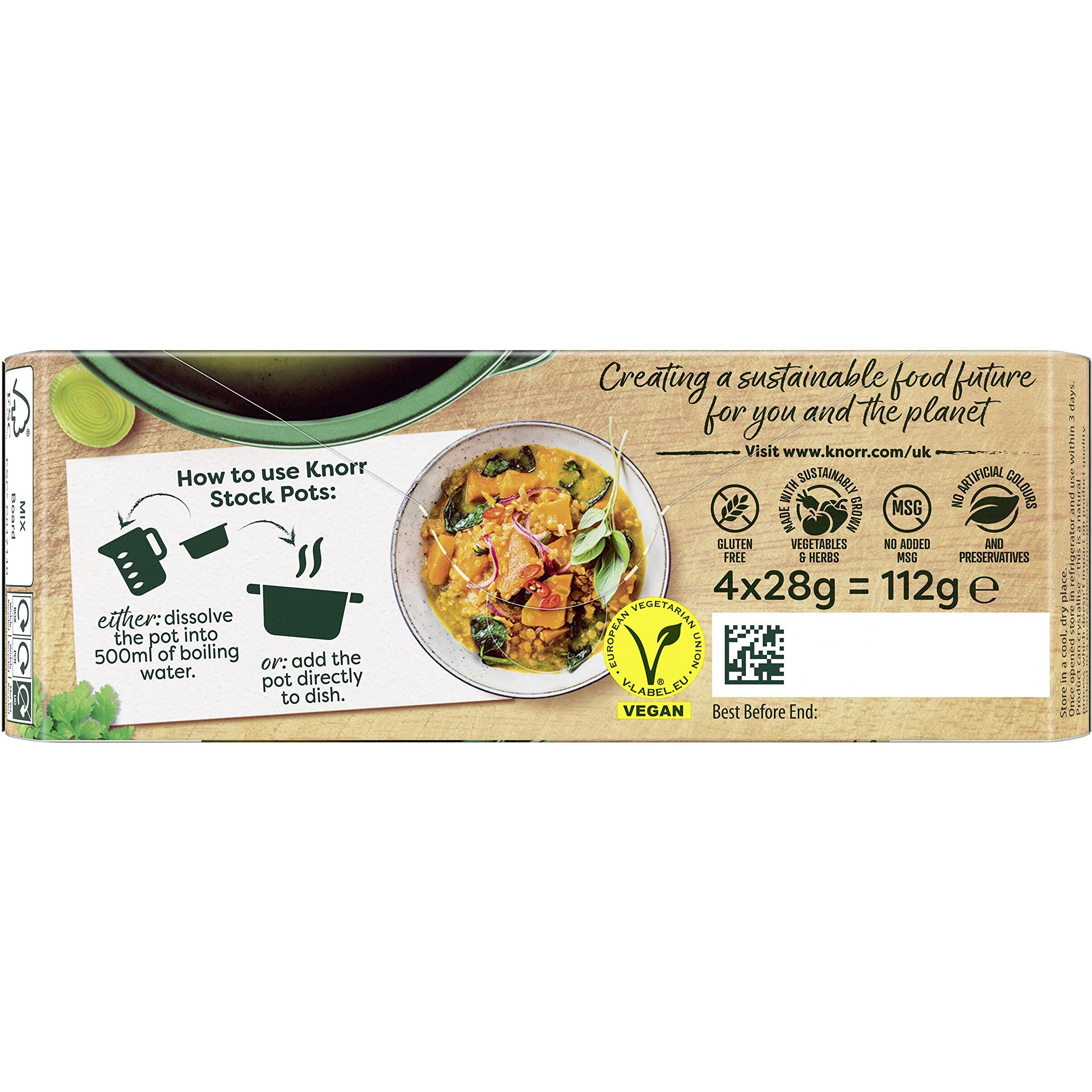 Knorr Vegetable Stock Pot, 4 X 28 G