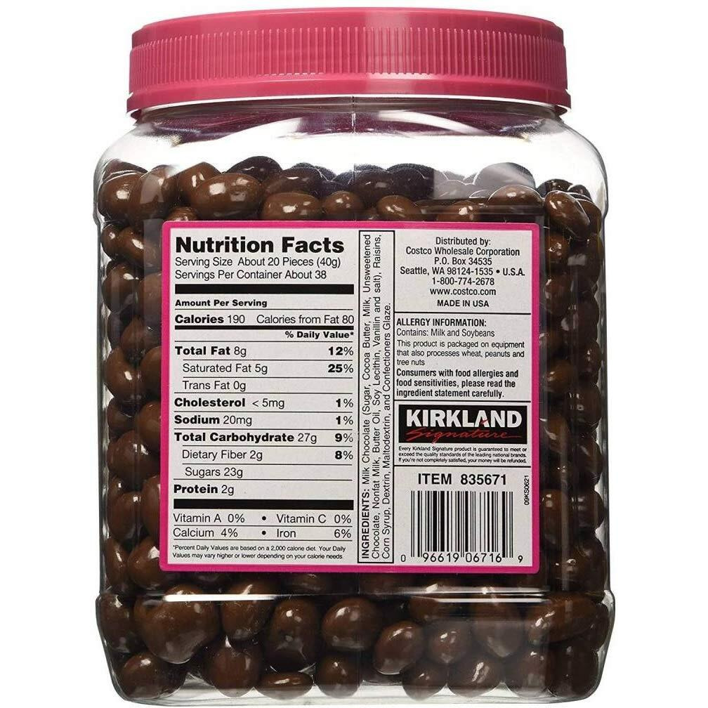 Kirkland Signature Chocolate Covered Raisins 1.53Kg