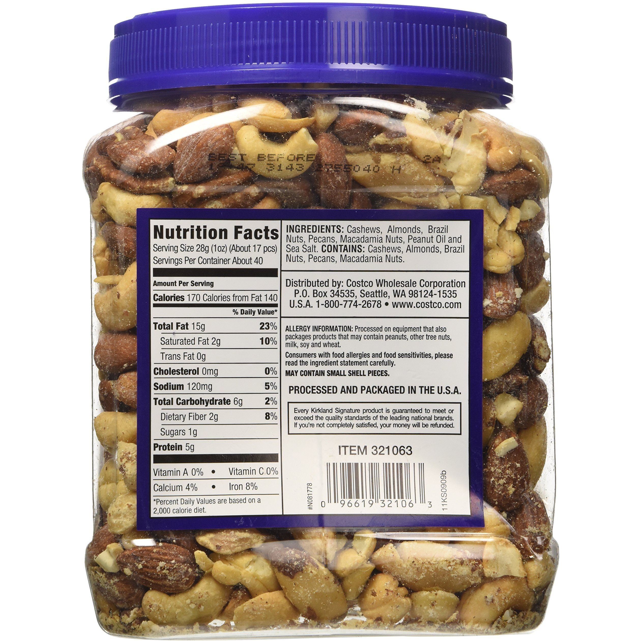 Signature's Kirkland Fancy Mixed Nuts, 40 Ounce